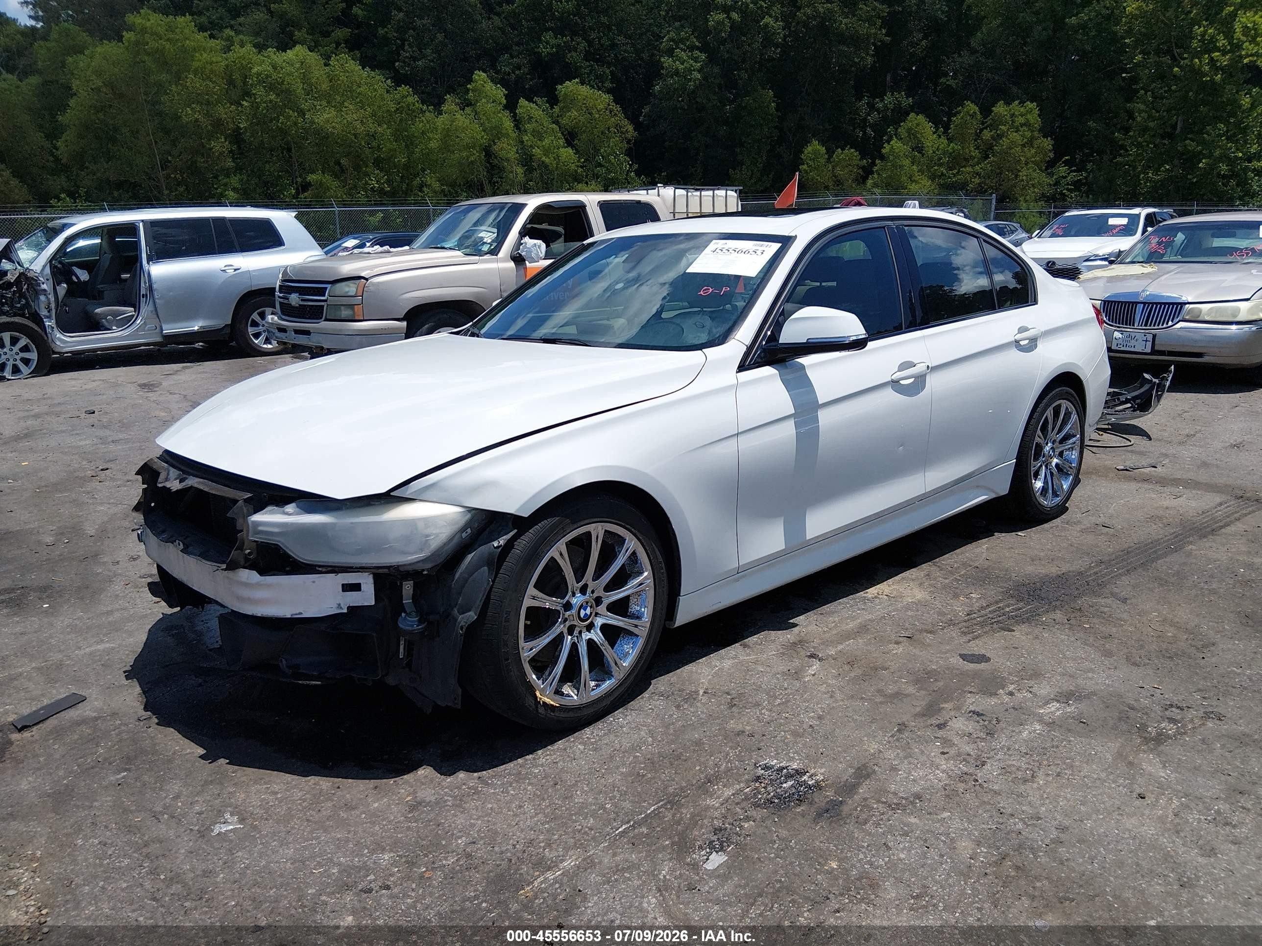 2014 Bmw 328i   White vin: WBA3A5C52EF605881