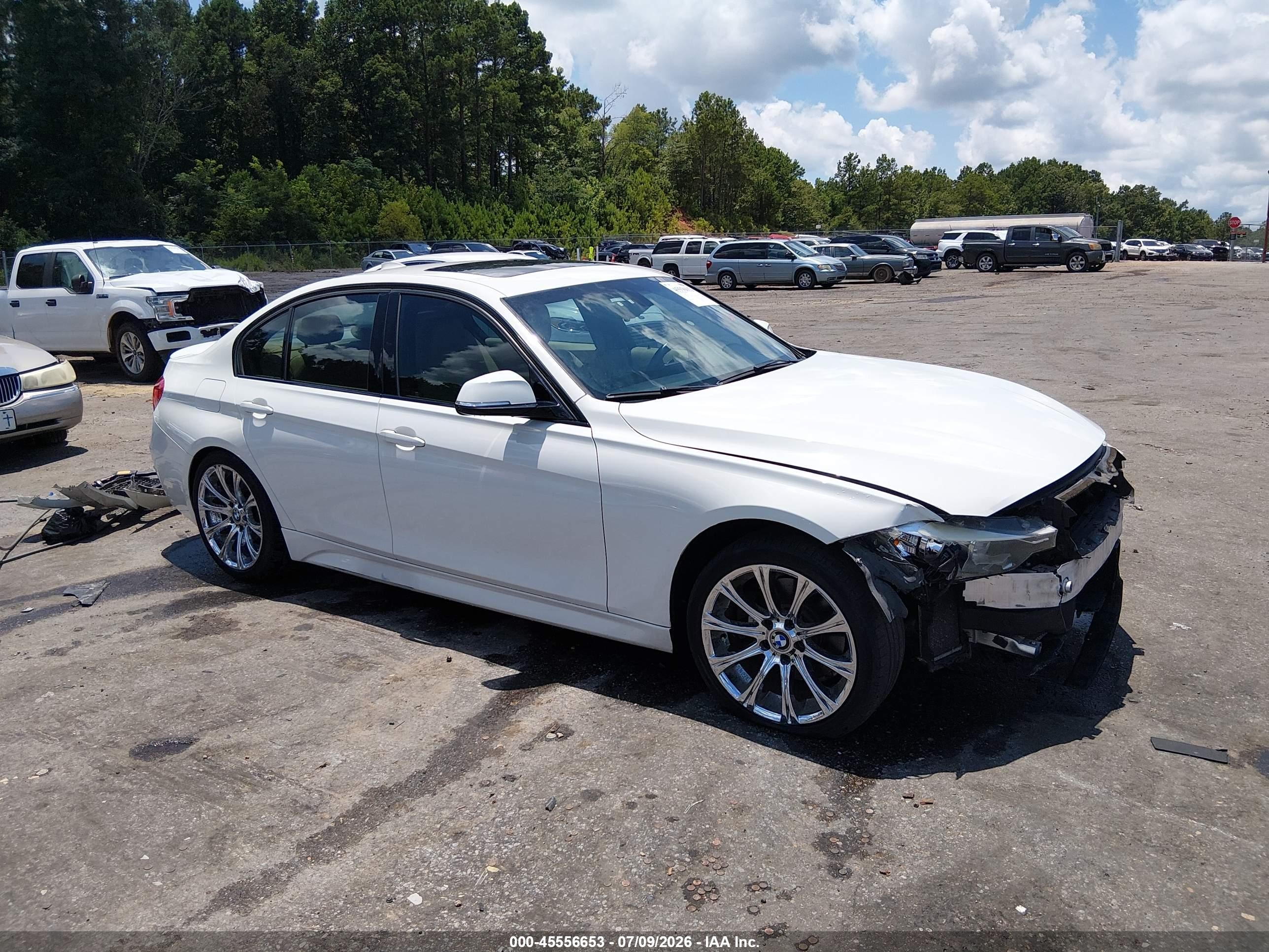 2014 Bmw 328i   White vin: WBA3A5C52EF605881
