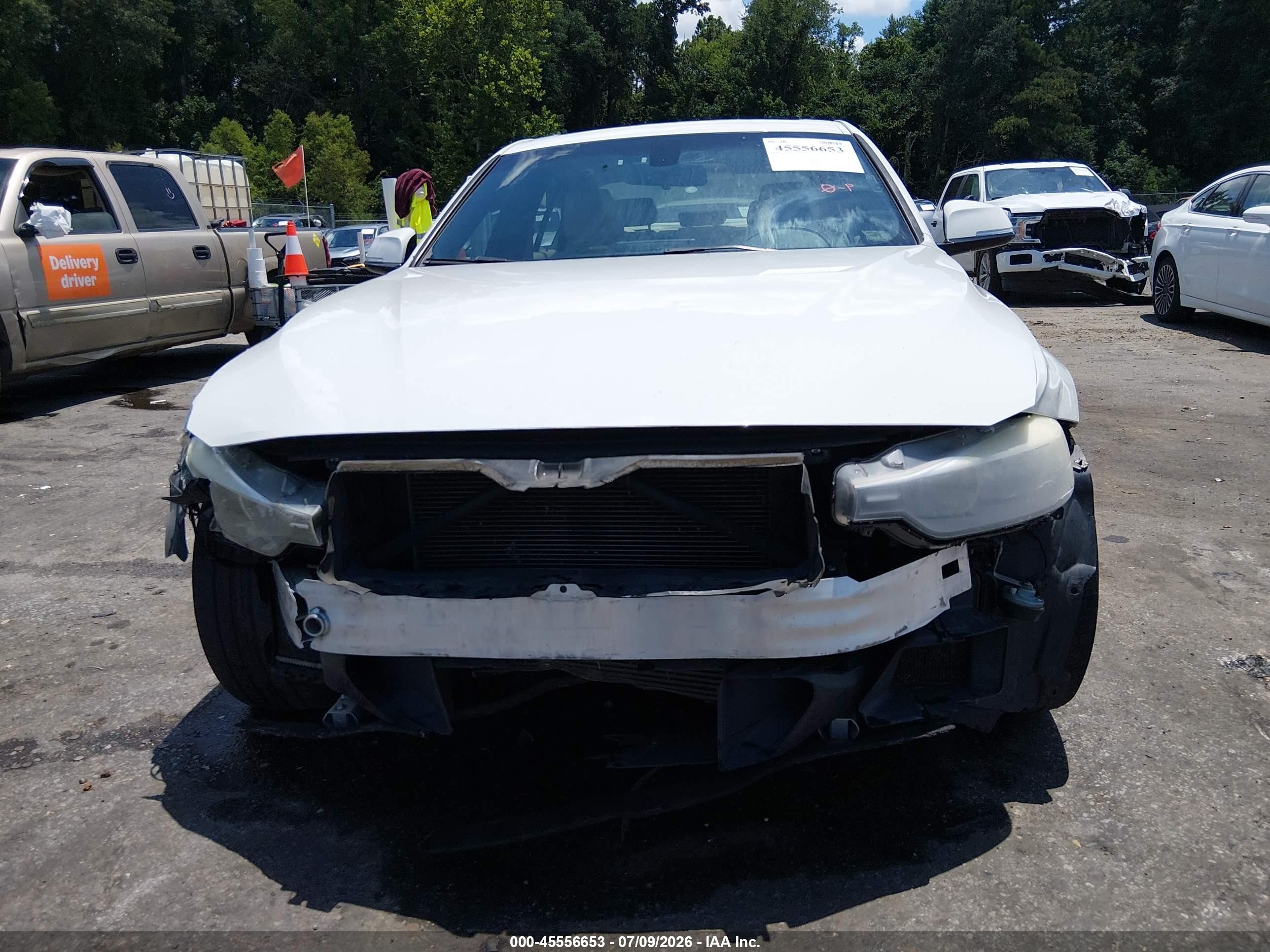 2014 Bmw 328i   White vin: WBA3A5C52EF605881