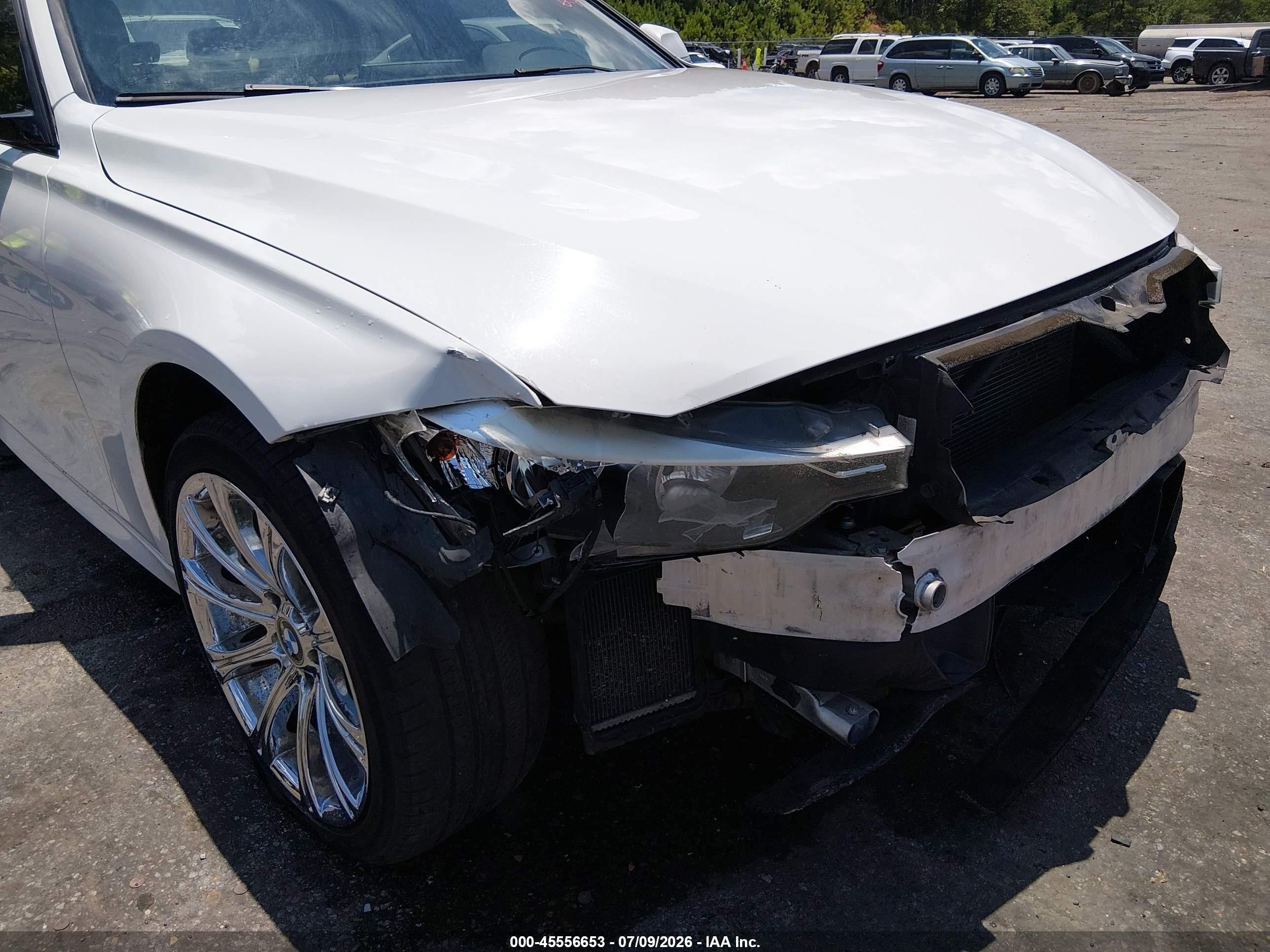 2014 Bmw 328i   White vin: WBA3A5C52EF605881