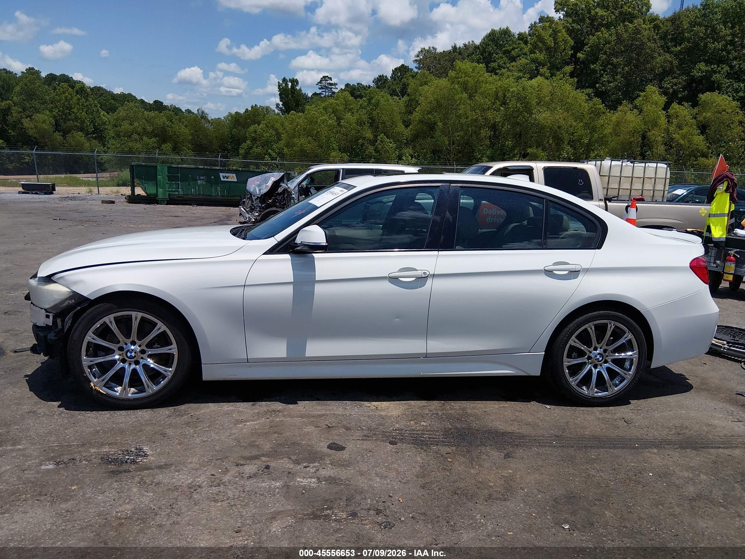 2014 Bmw 328i   White vin: WBA3A5C52EF605881