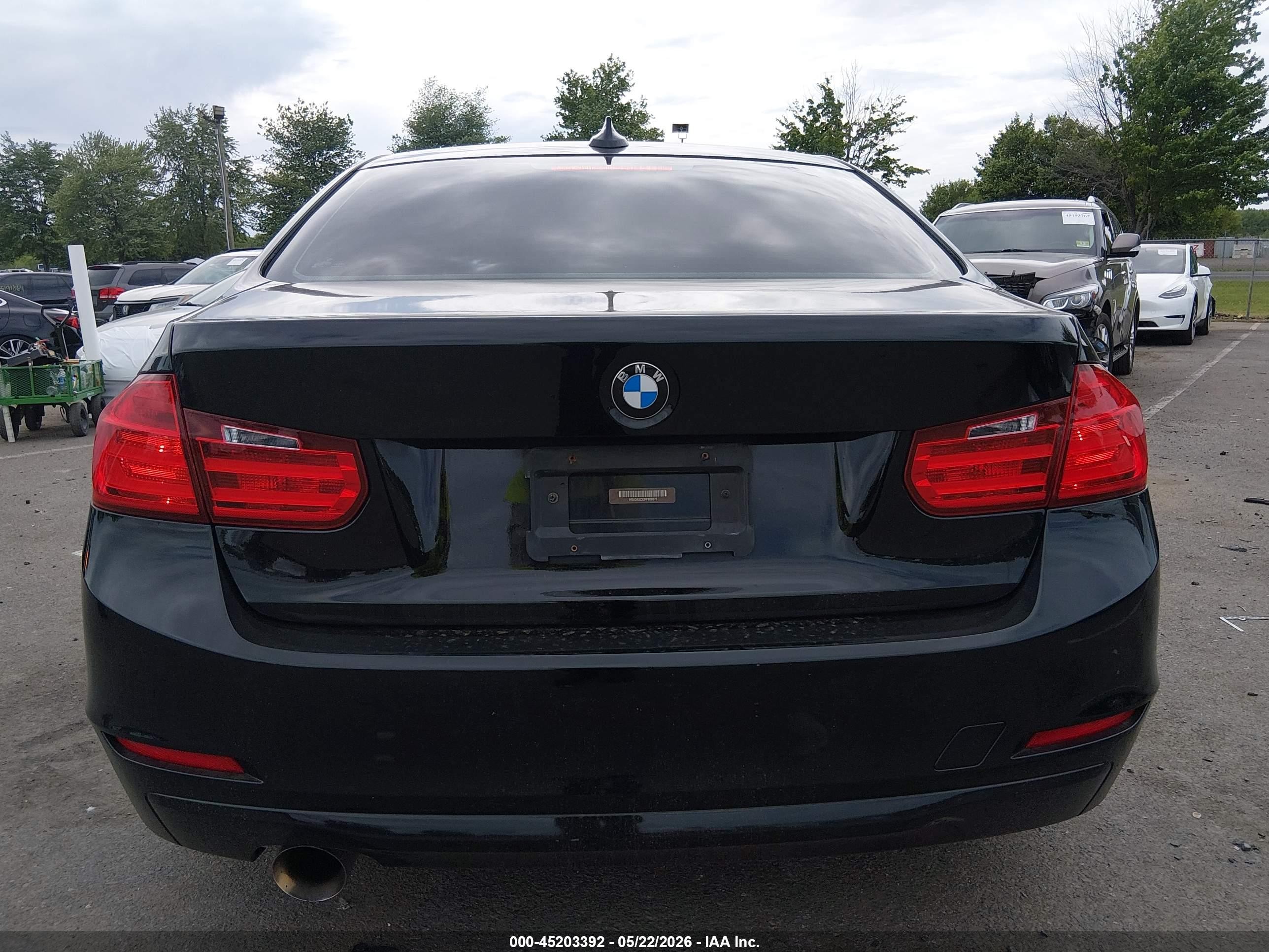 2015 Bmw 328i   Black vin: WBA3A5C53FF606975