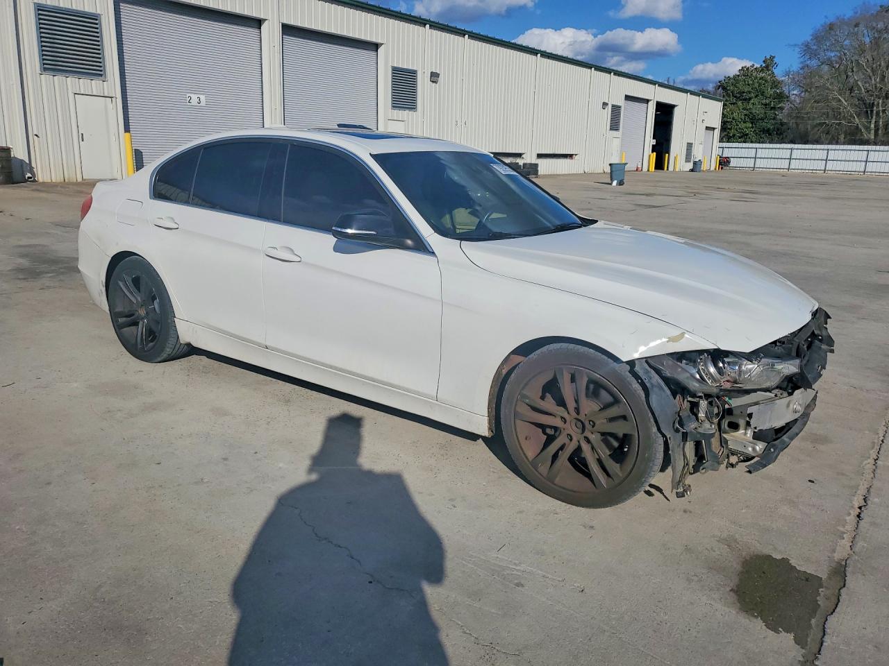 2015 Bmw 3 Series 320i Xdrive White vin: WBA3A5C53FP604296