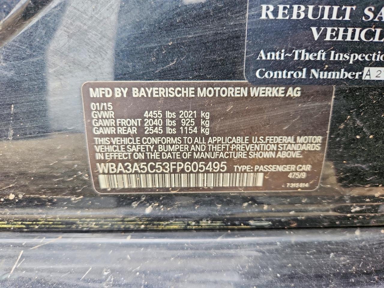 2015 Bmw 328 I Black vin: WBA3A5C53FP605495