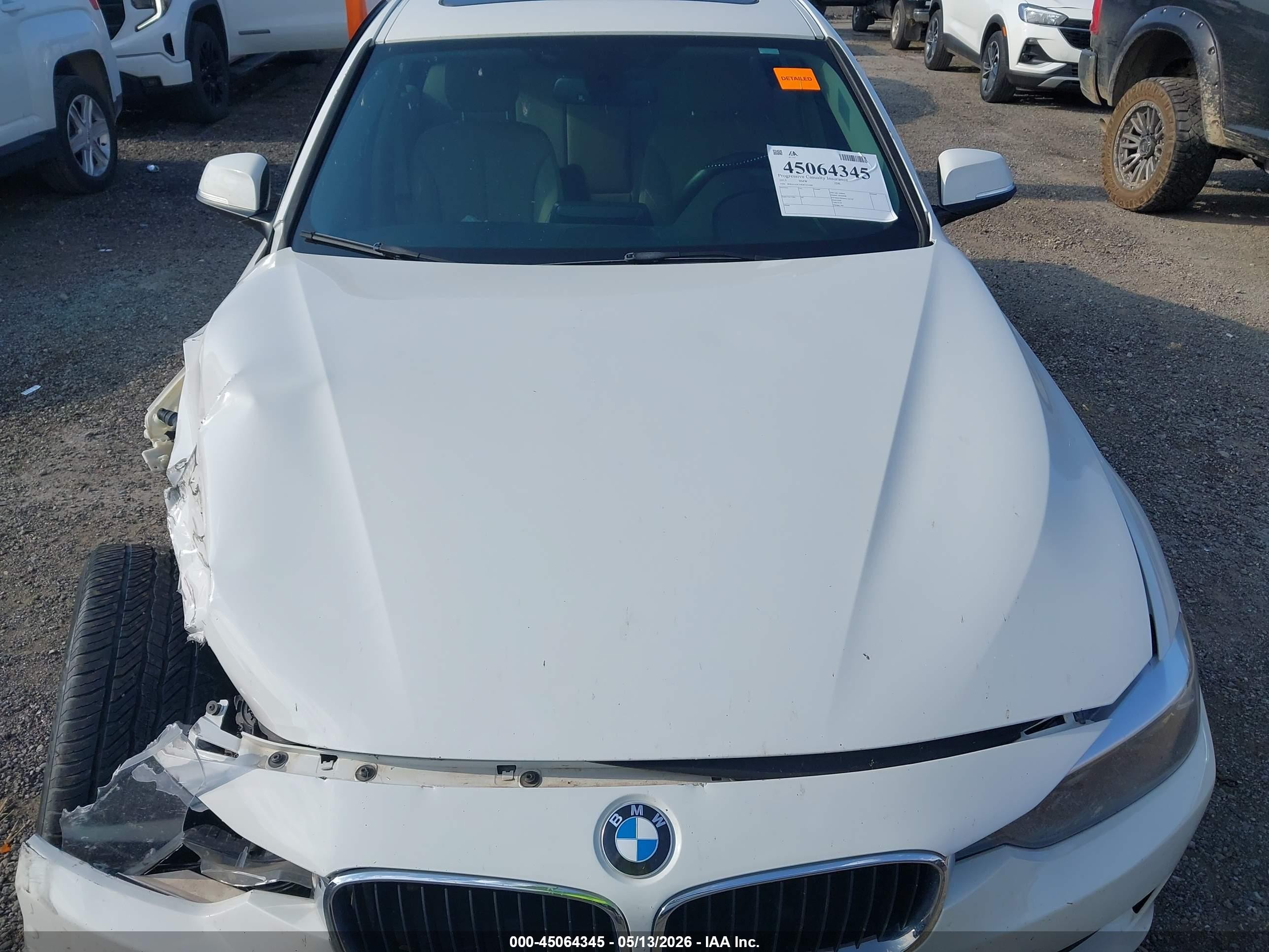 2013 Bmw 328i   White vin: WBA3A5C54DF355400