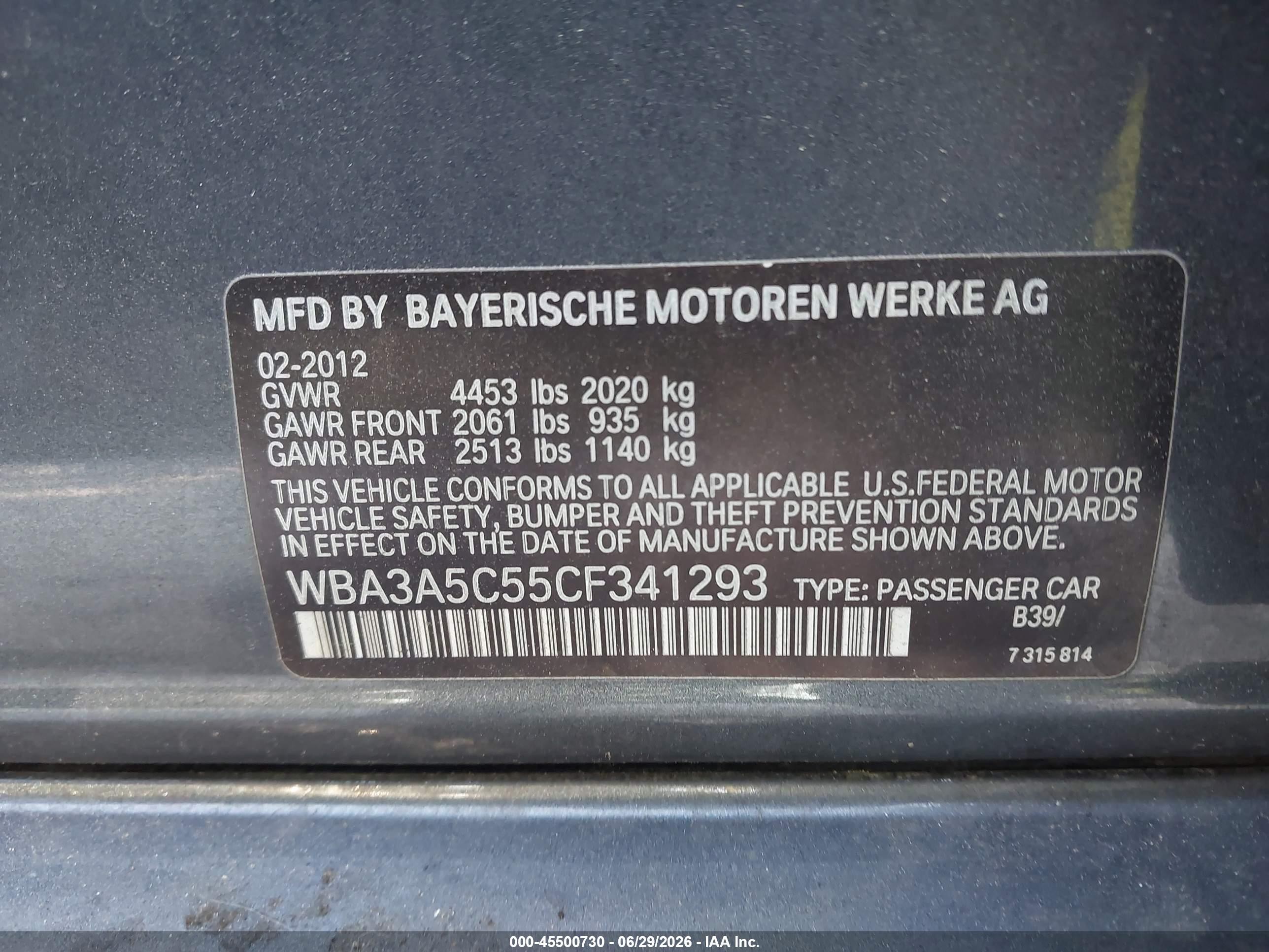 2012 Bmw 328i Gray vin: WBA3A5C55CF341293