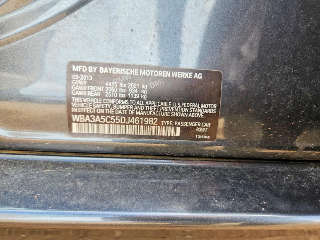 2013 Bmw 328 I Gray vin: WBA3A5C55DJ461982