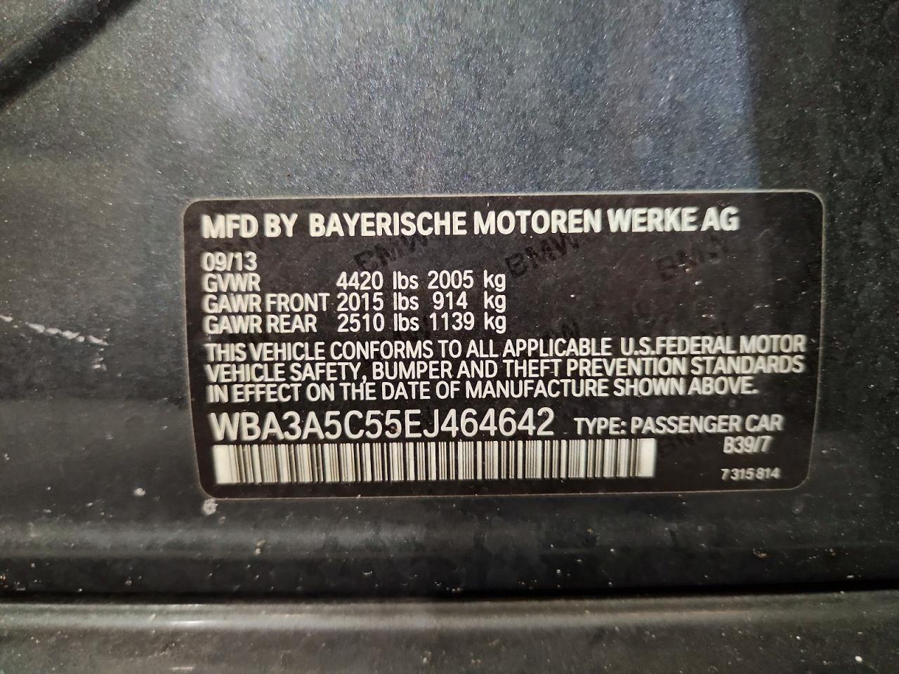 2014 Bmw 328 I Gray vin: WBA3A5C55EJ464642