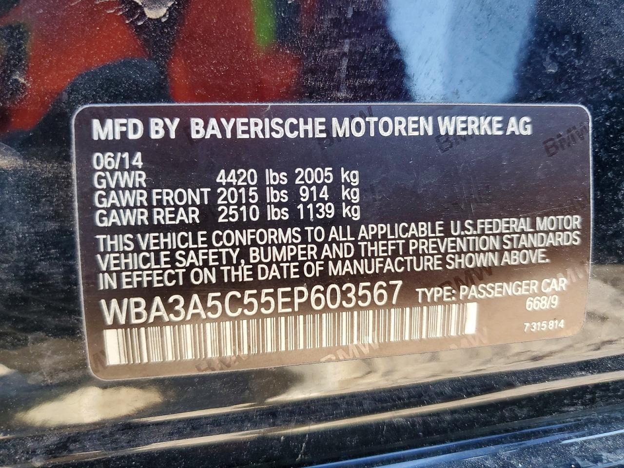 2014 Bmw 328 I Black vin: WBA3A5C55EP603567
