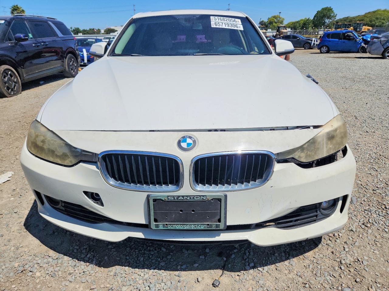 2012 Bmw 328 I White vin: WBA3A5C56CF343747