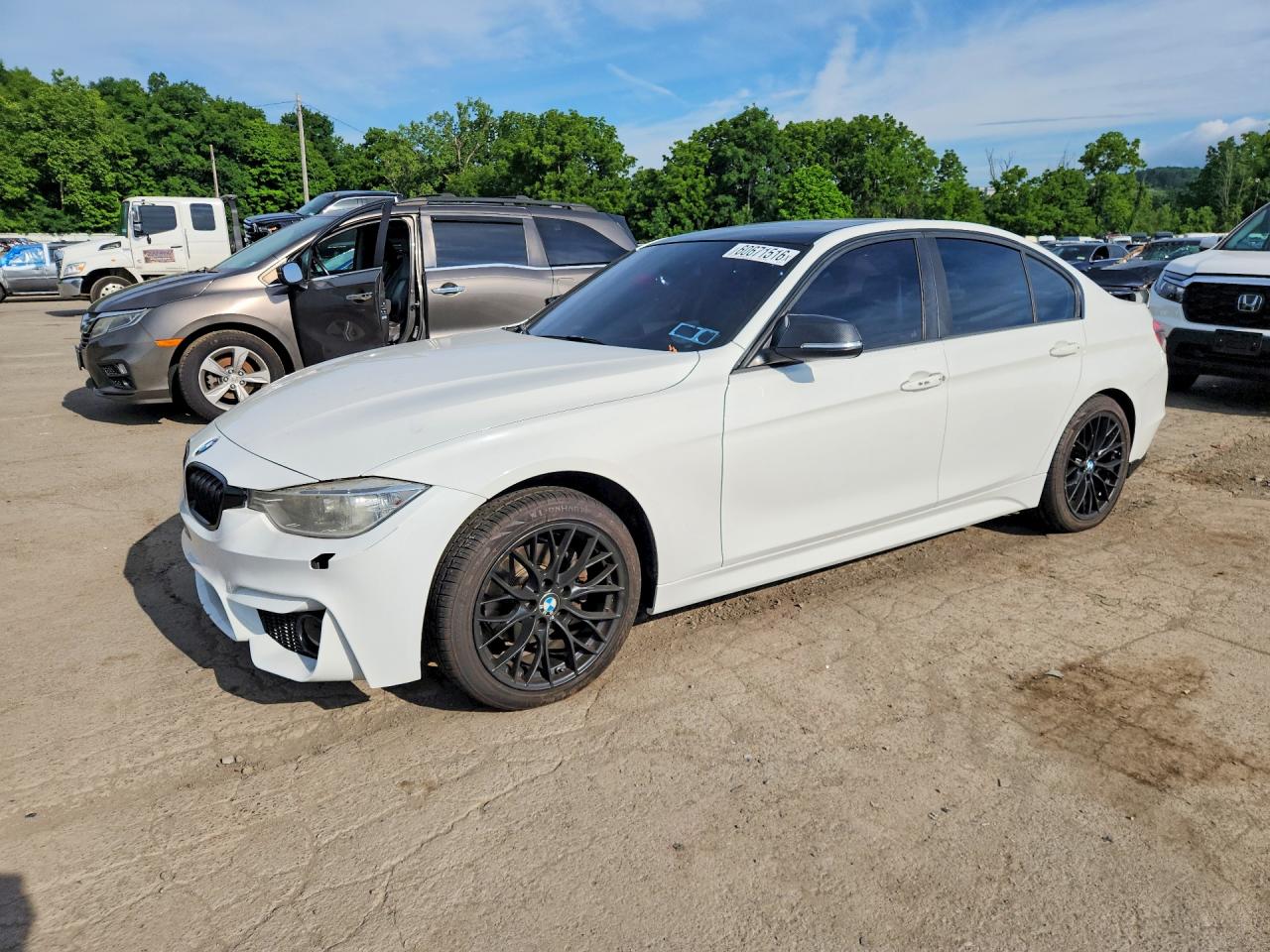 2013 Bmw 328 I White vin: WBA3A5C56DF601394