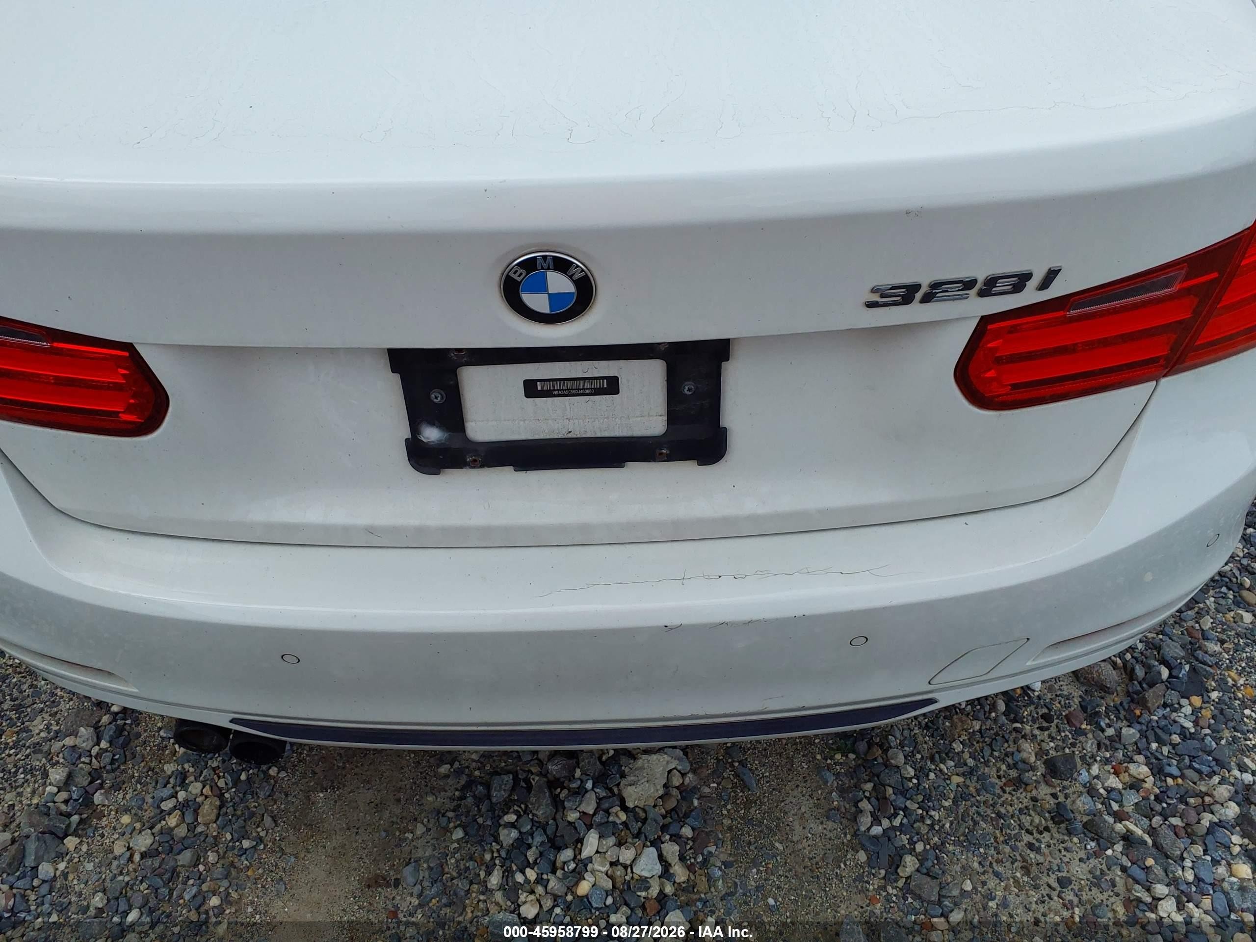 2013 Bmw 328i   White vin: WBA3A5C56DJ460680