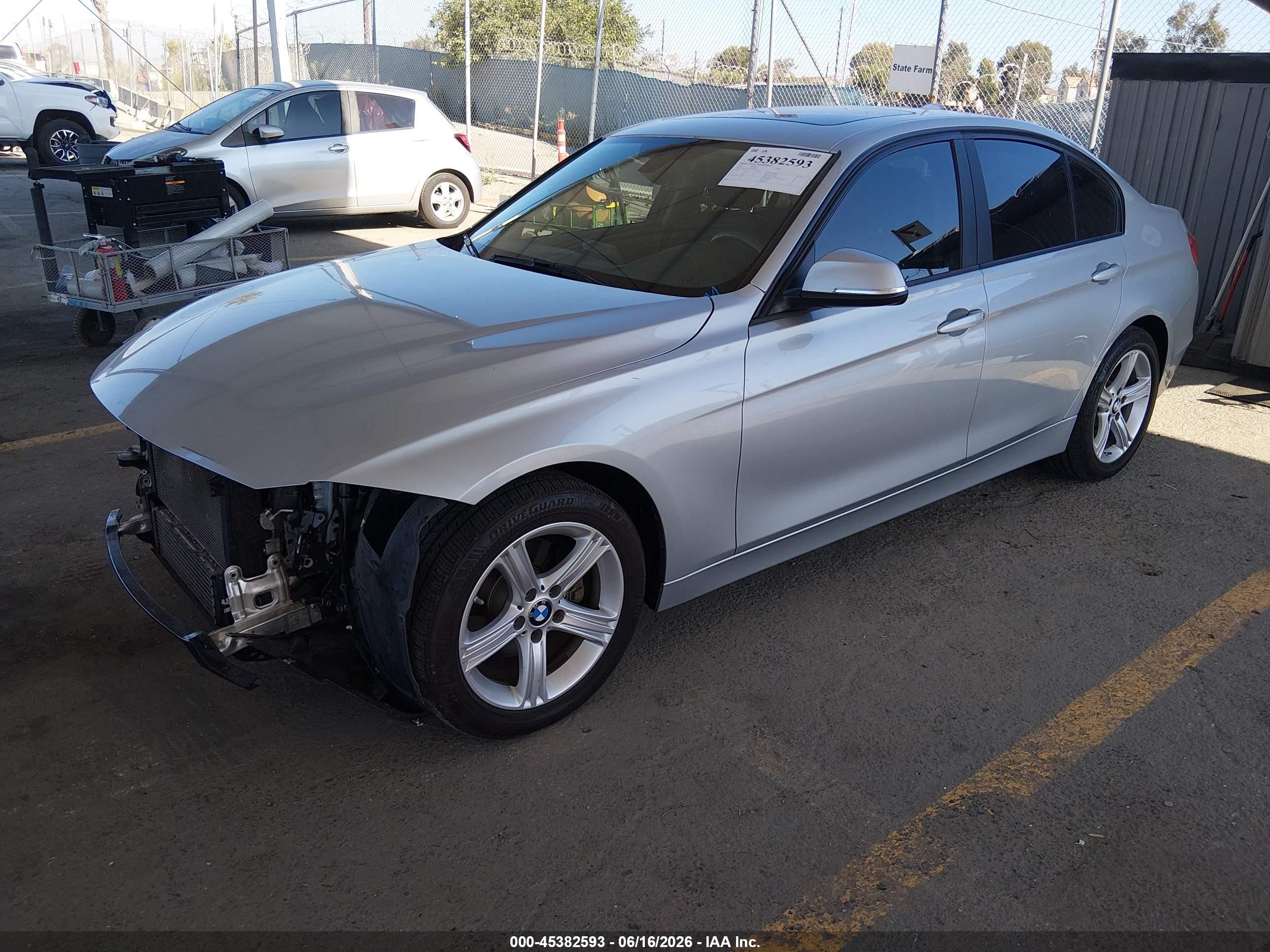 2015 Bmw 328i   Silver vin: WBA3A5C56FF609644