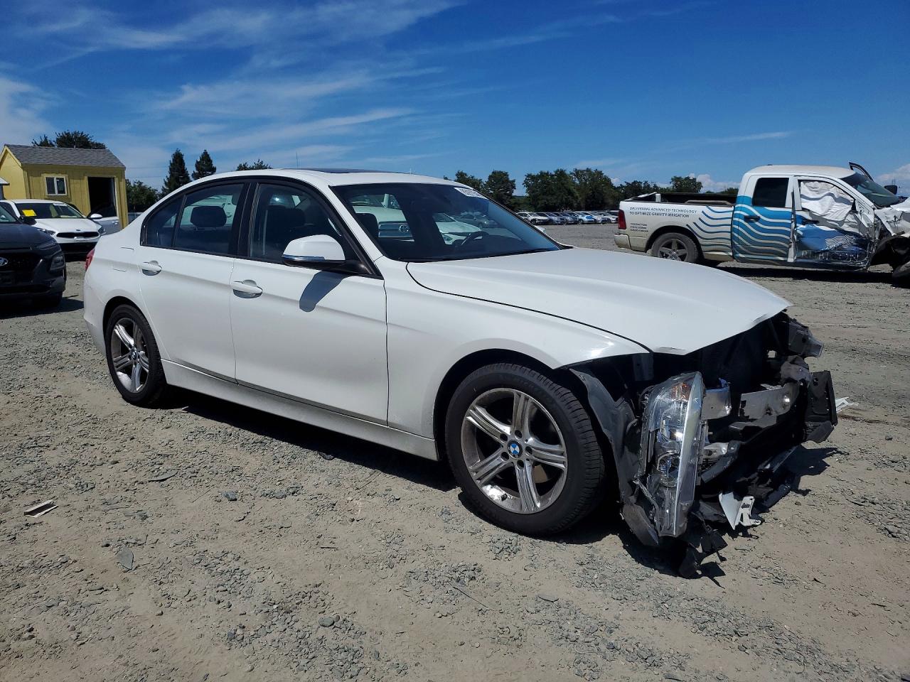2015 Bmw 328 I White vin: WBA3A5C56FF610700