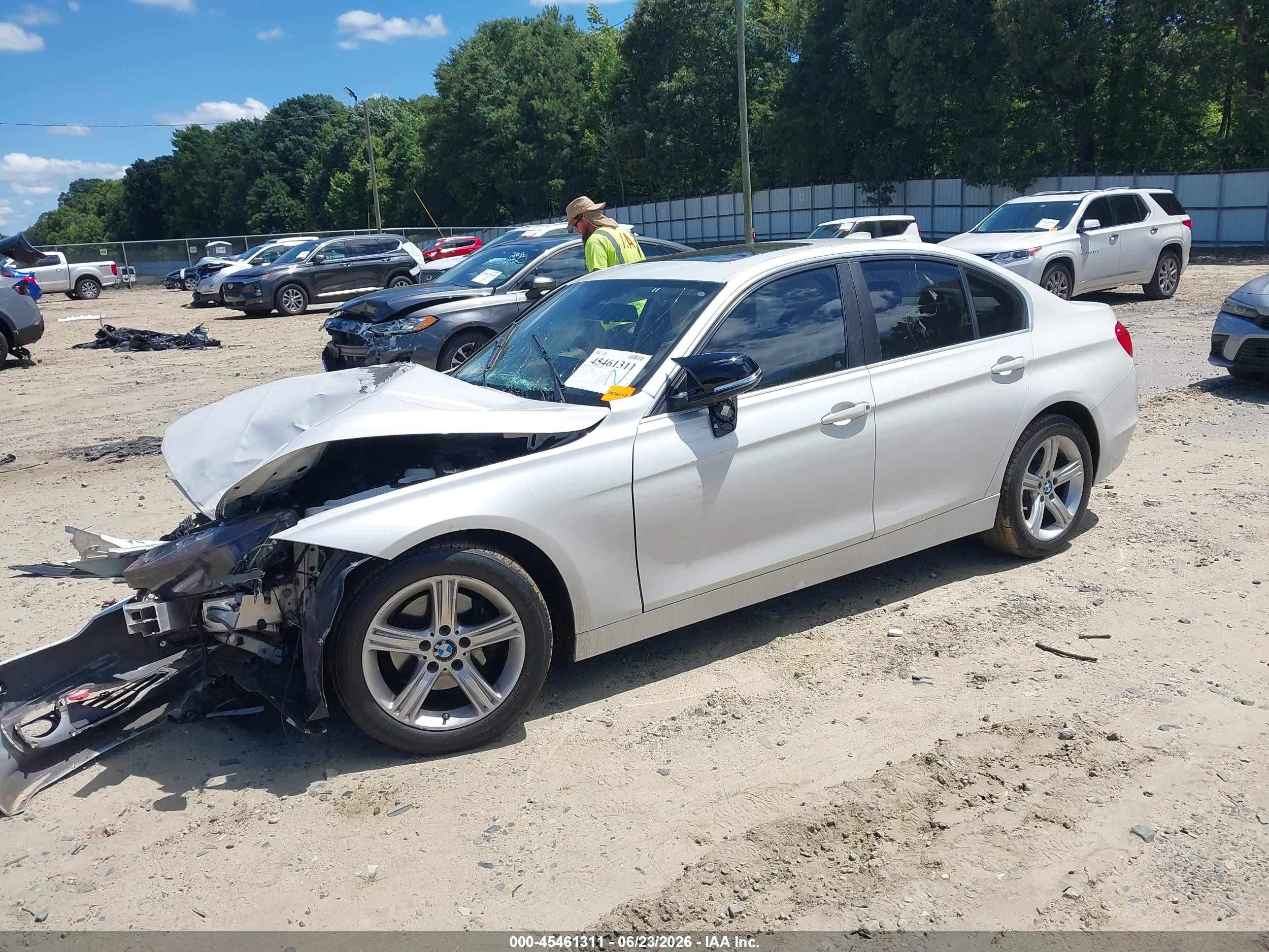 2015 Bmw 328i   White vin: WBA3A5C56FP604678