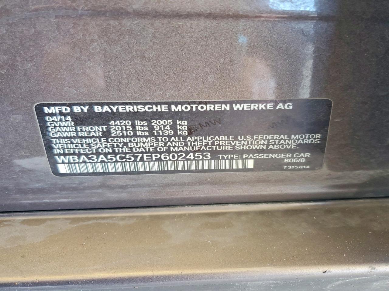 2014 Bmw 328 I Brown vin: WBA3A5C57EP602453