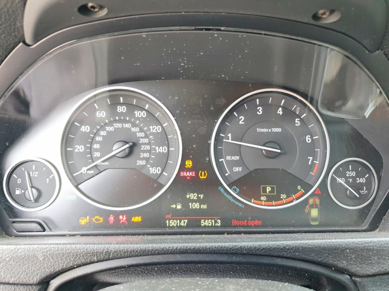 2015 Bmw 328 I Черный vin: WBA3A5C57FF608647
