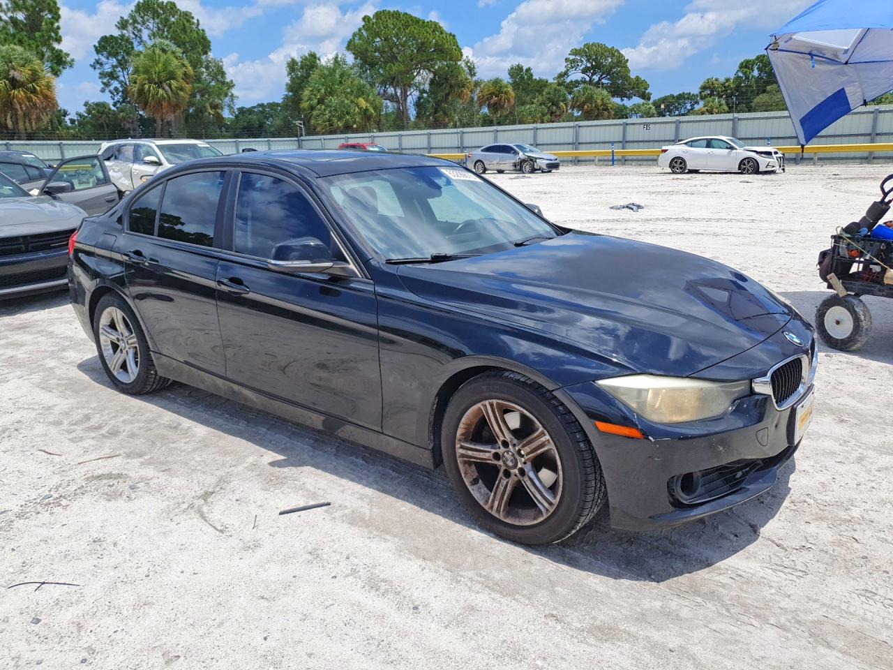 2015 Bmw 328 I Черный vin: WBA3A5C57FF608647