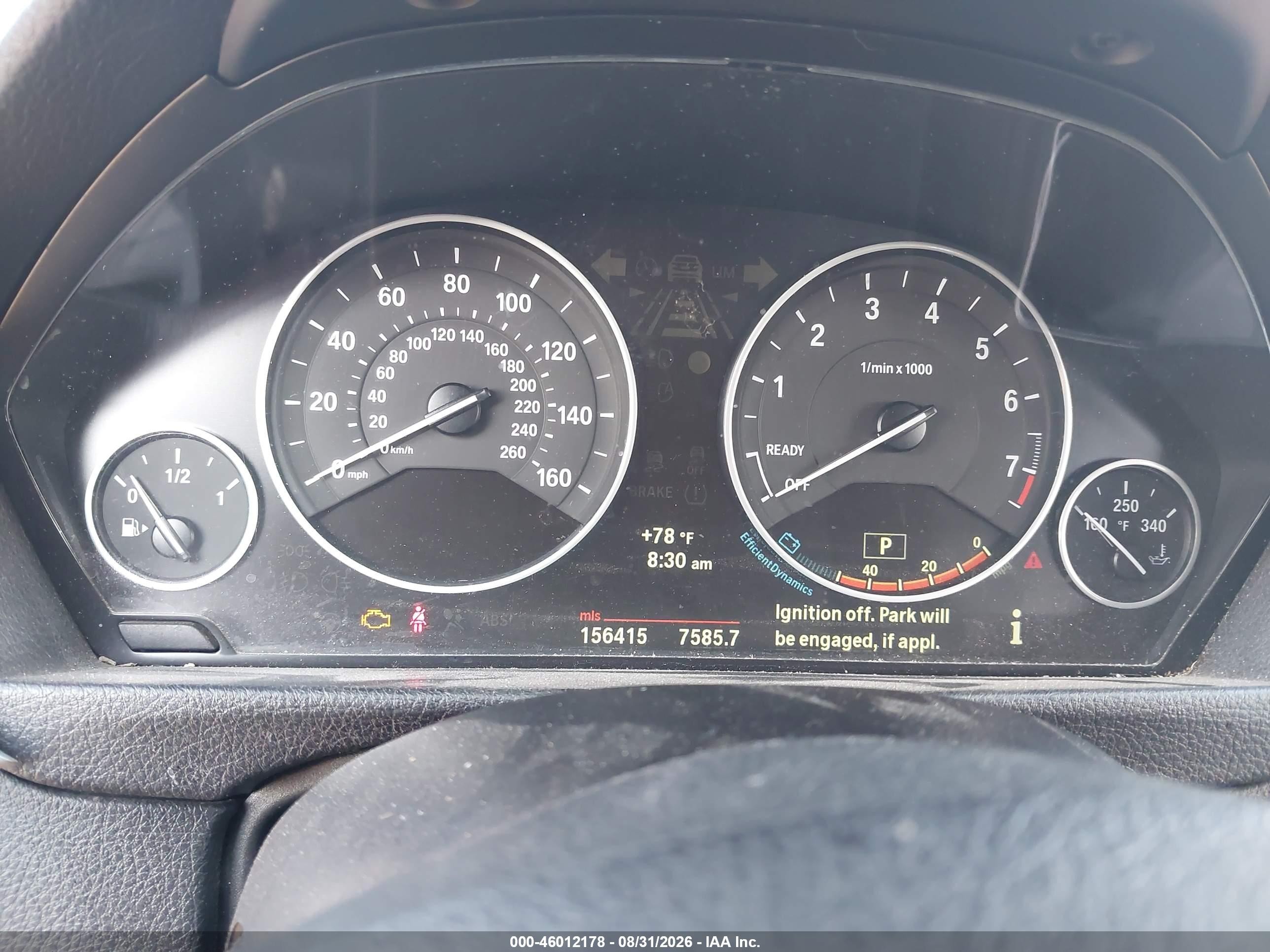 2012 Bmw 328i   Black vin: WBA3A5C58CF344141