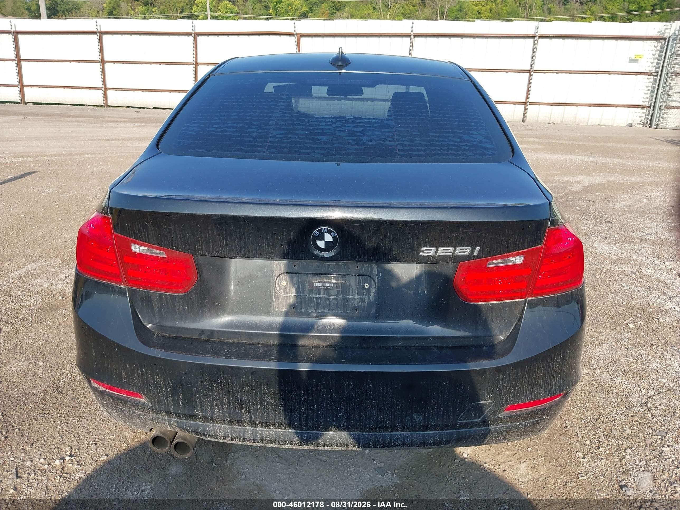 2012 Bmw 328i   Black vin: WBA3A5C58CF344141