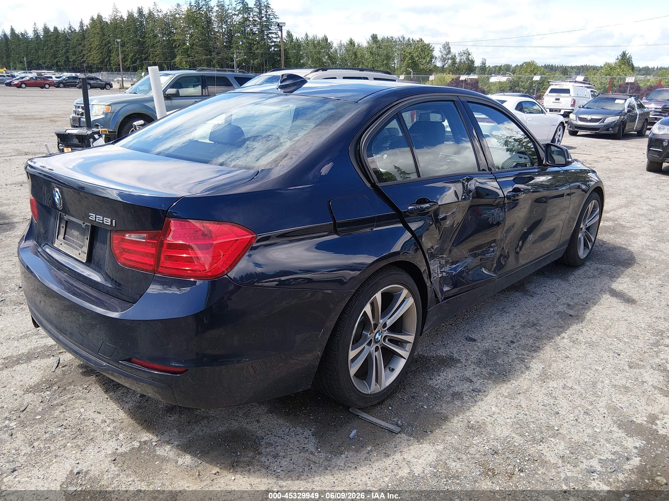 2012 Bmw 328i Navy vin: WBA3A5C5XCF341807