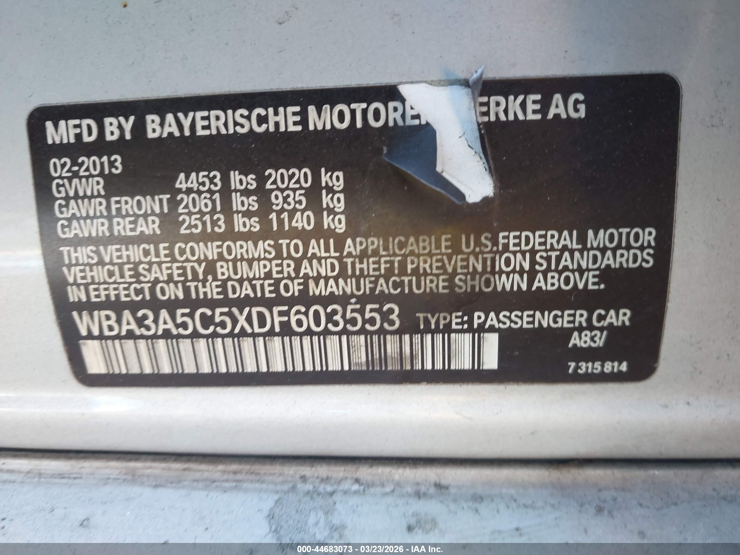 2013 Bmw 328i   Silver vin: WBA3A5C5XDF603553