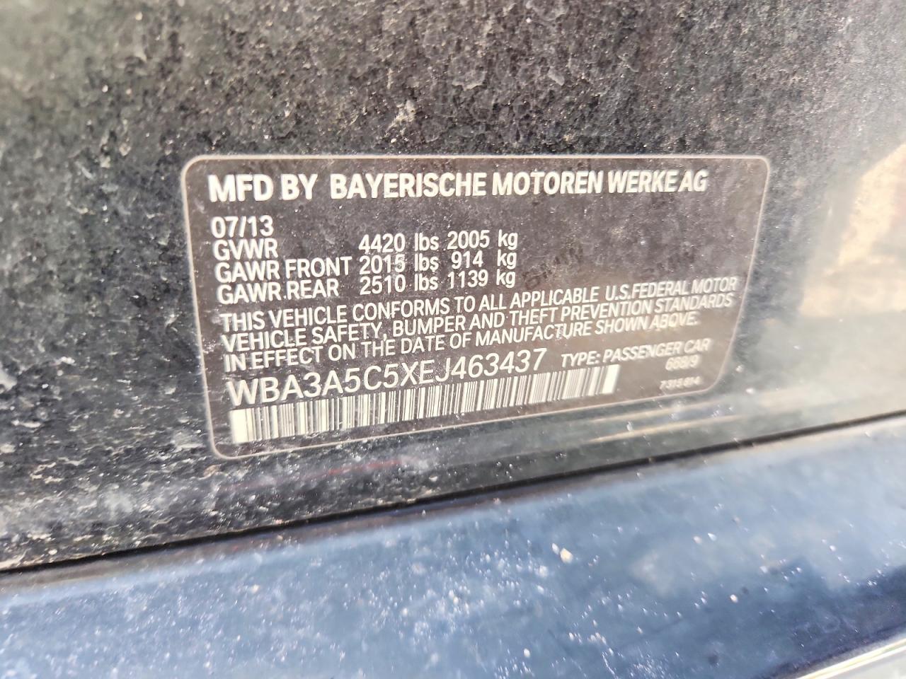 2014 Bmw 328 I Black vin: WBA3A5C5XEJ463437