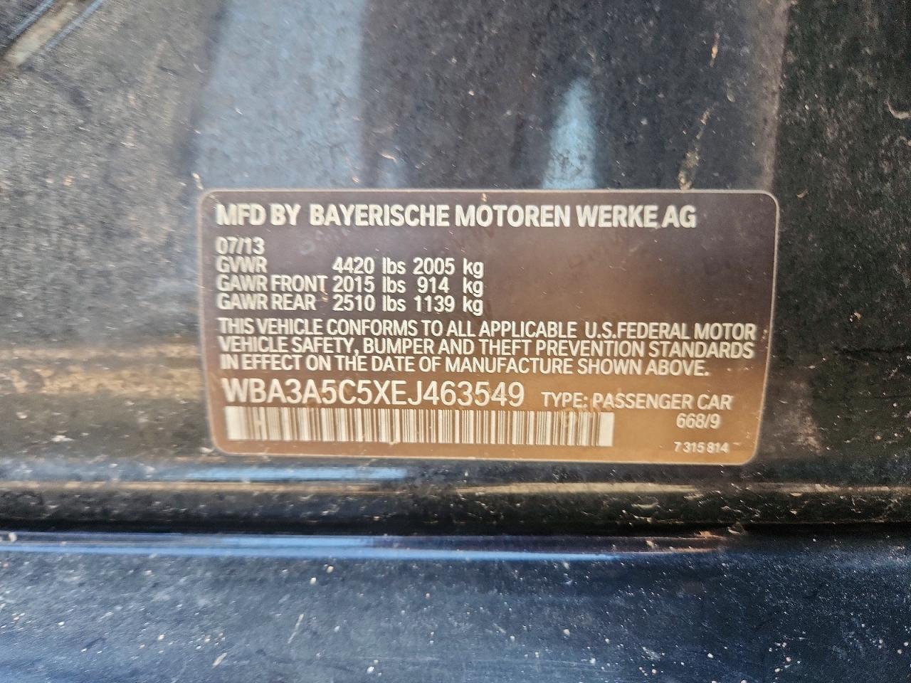 2014 Bmw 328 I Black vin: WBA3A5C5XEJ463549