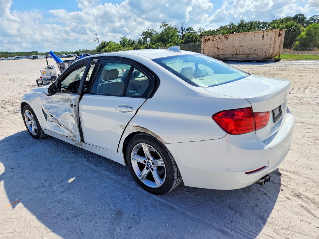 2014 Bmw 328 I White vin: WBA3A5C5XEP602169