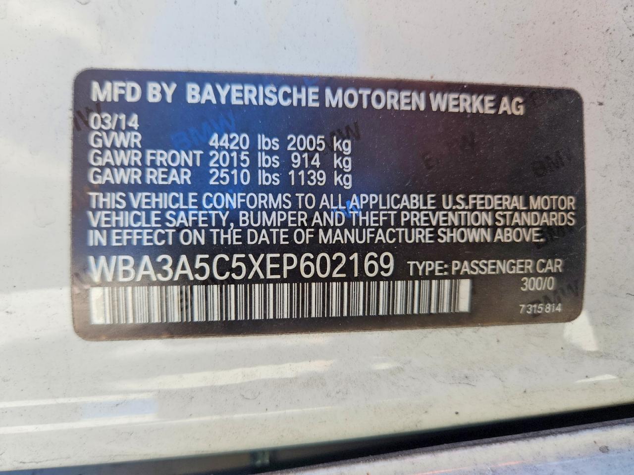 2014 Bmw 328 I White vin: WBA3A5C5XEP602169