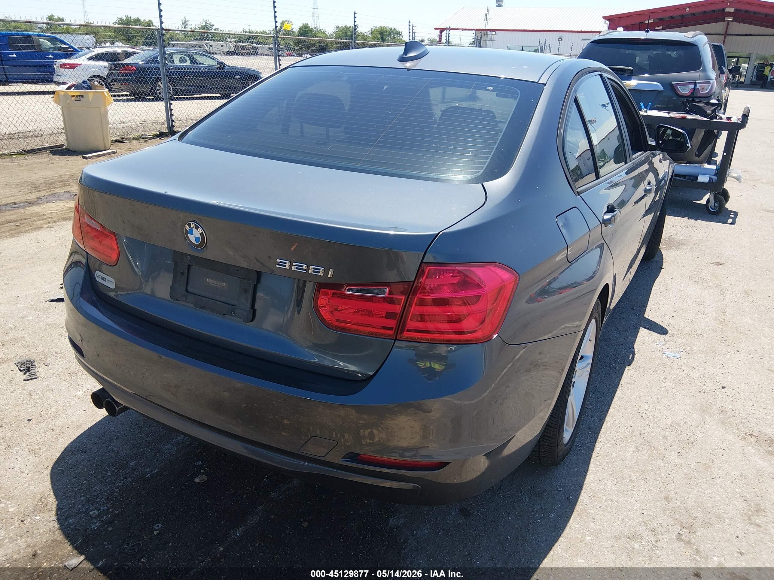 2015 Bmw 328i Gray vin: WBA3A5C5XFP605560