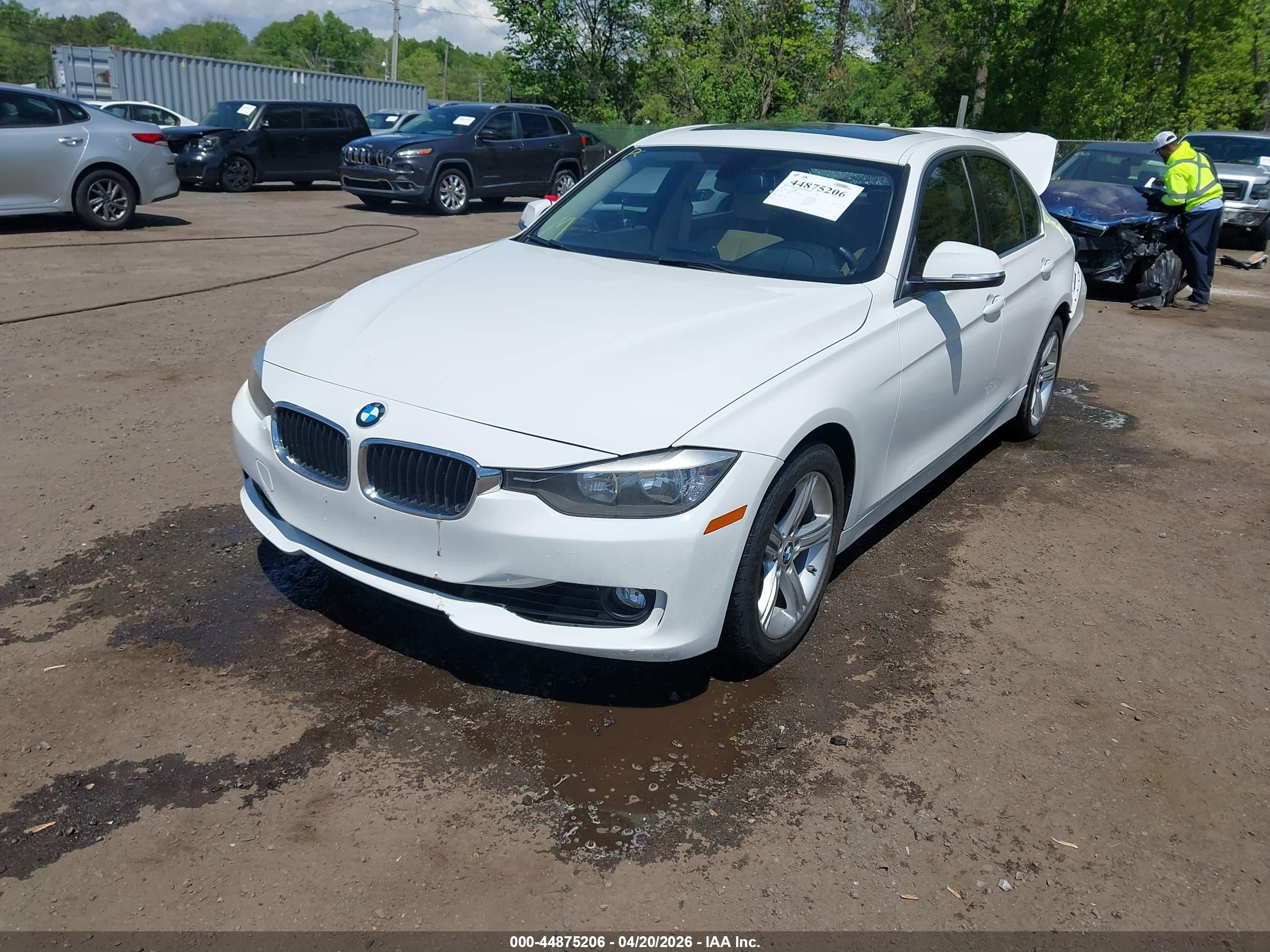 2015 Bmw 328i   White vin: WBA3A5G50FNP34283