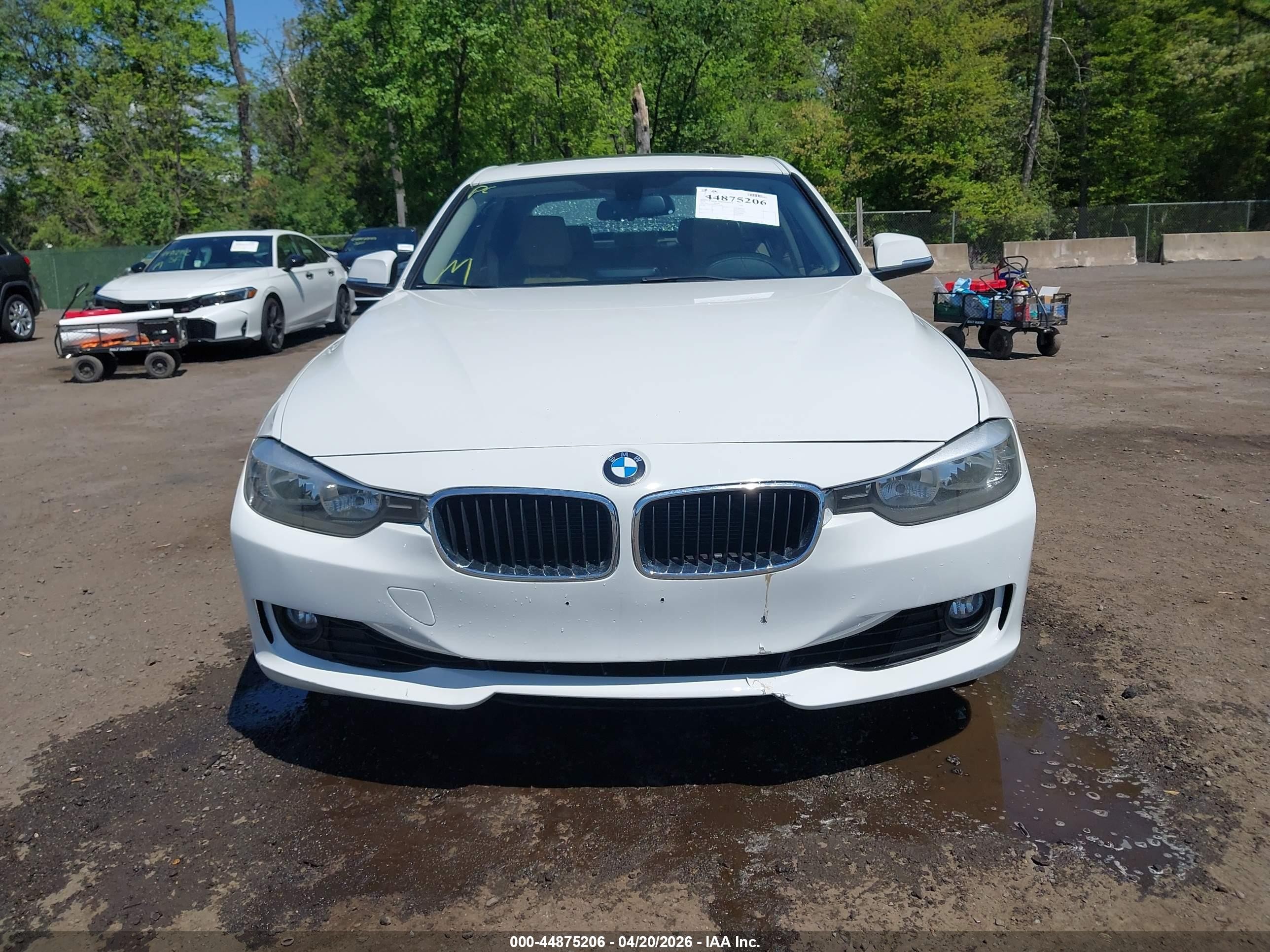 2015 Bmw 328i   White vin: WBA3A5G50FNP34283