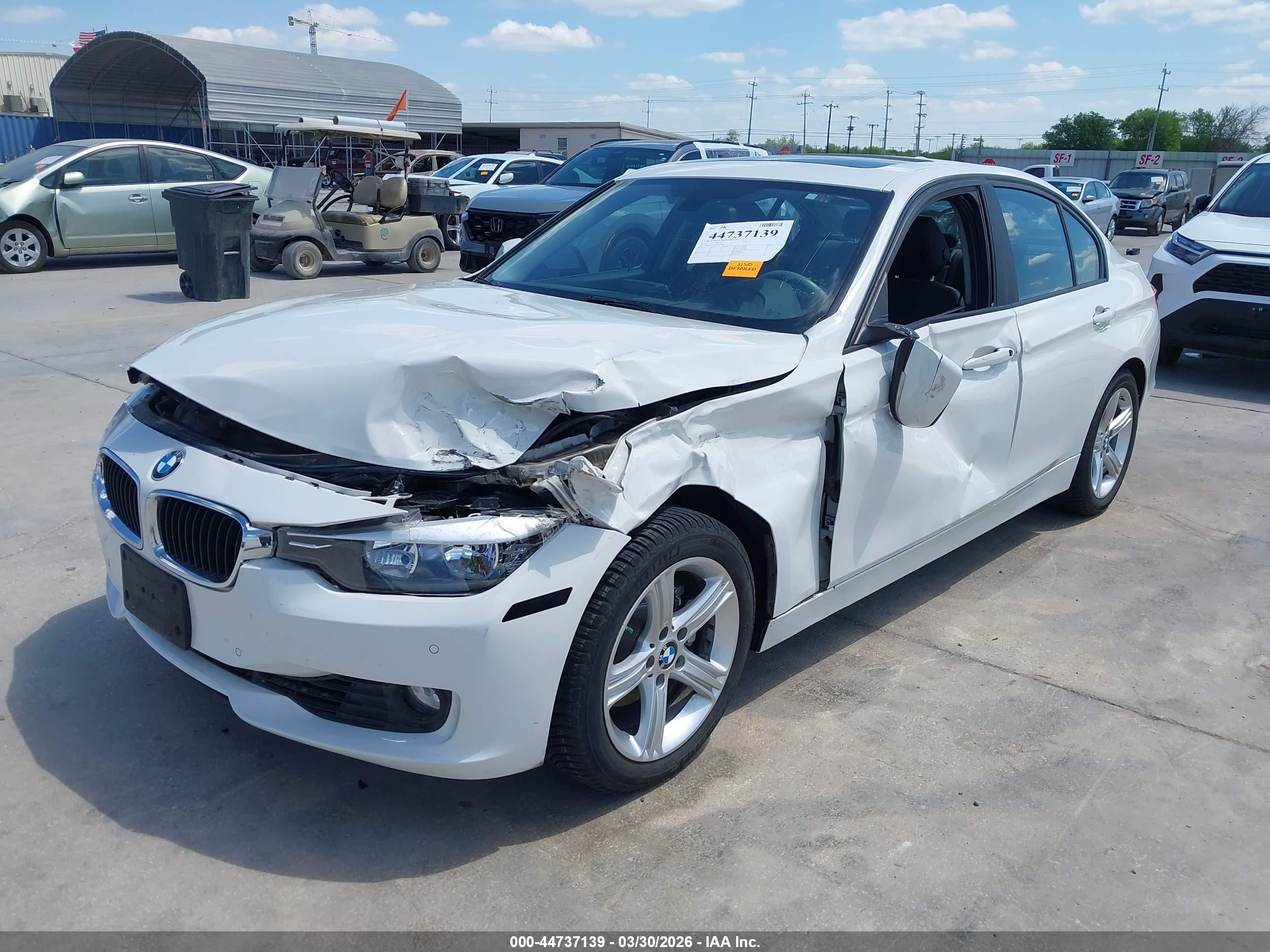 2015 Bmw 328i White vin: WBA3A5G50FNS83906
