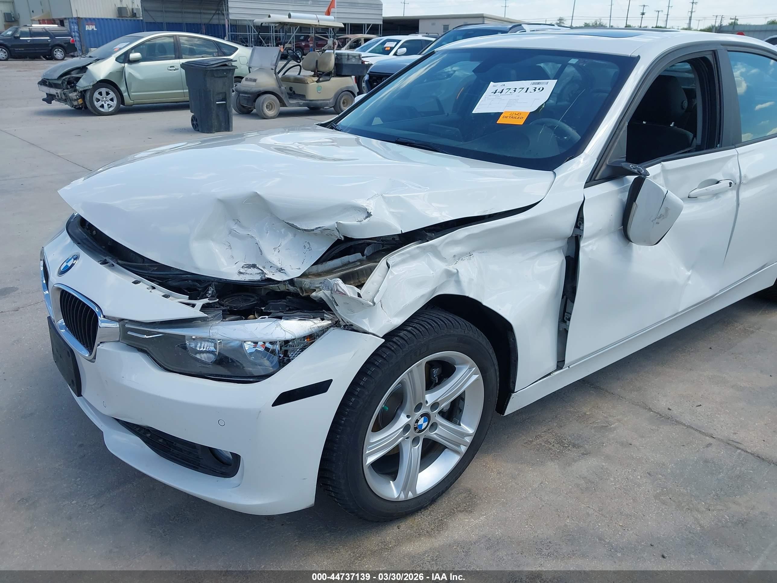 2015 Bmw 328i White vin: WBA3A5G50FNS83906