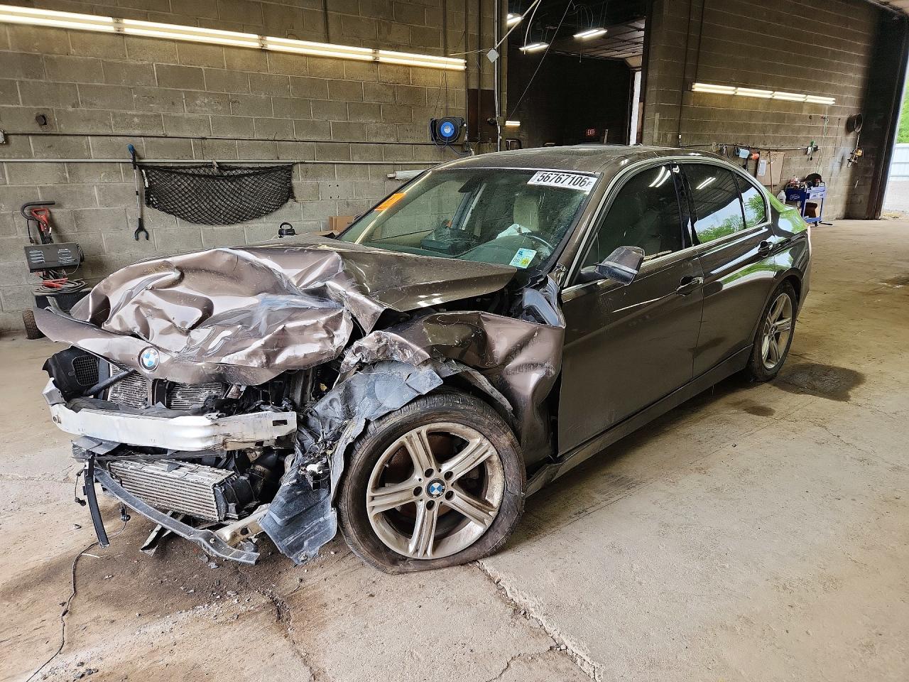2015 Bmw 328 I Коричневый vin: WBA3A5G53FNP34813