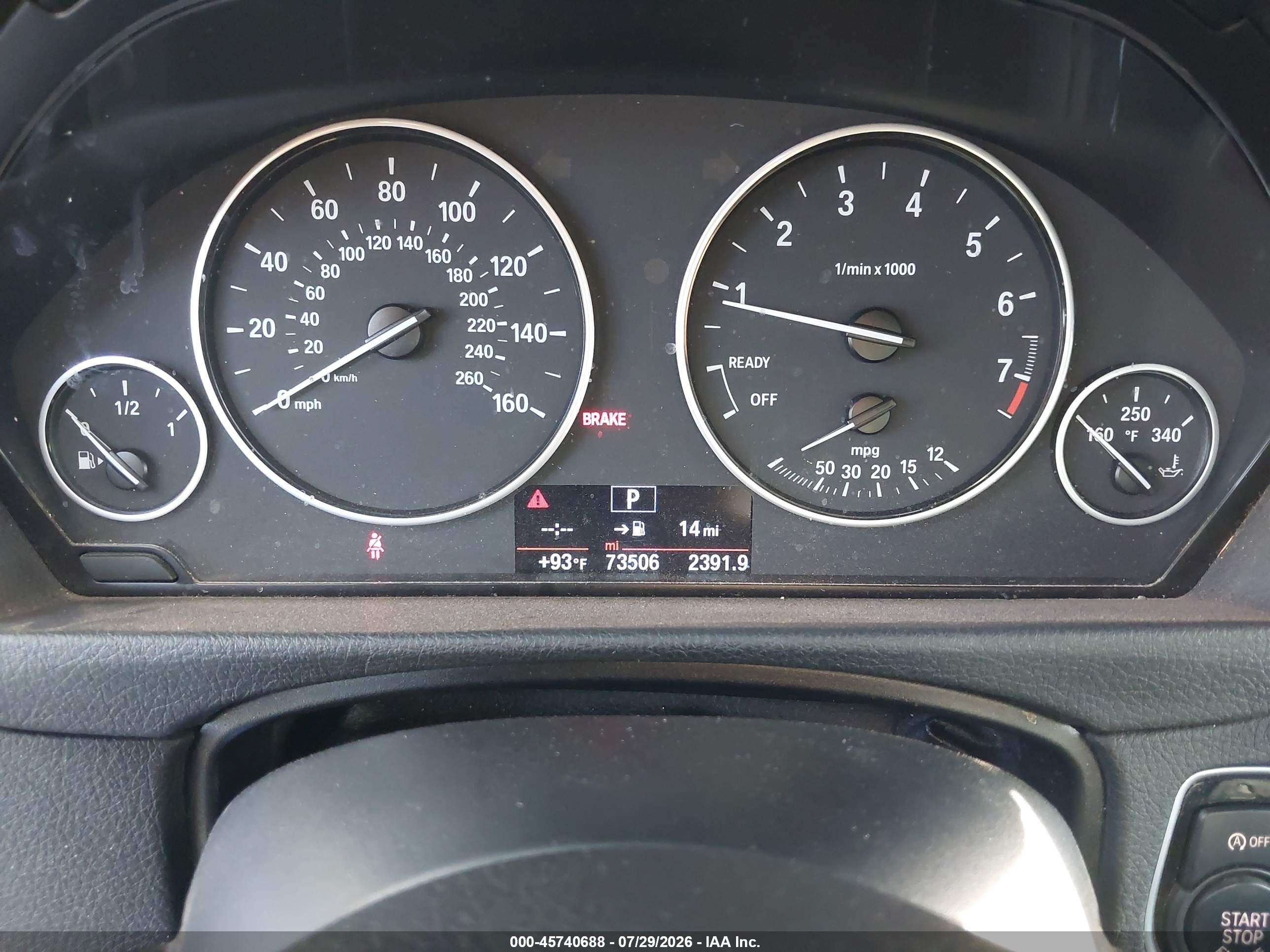 2014 Bmw 328i   Gray vin: WBA3A5G54ENP32485
