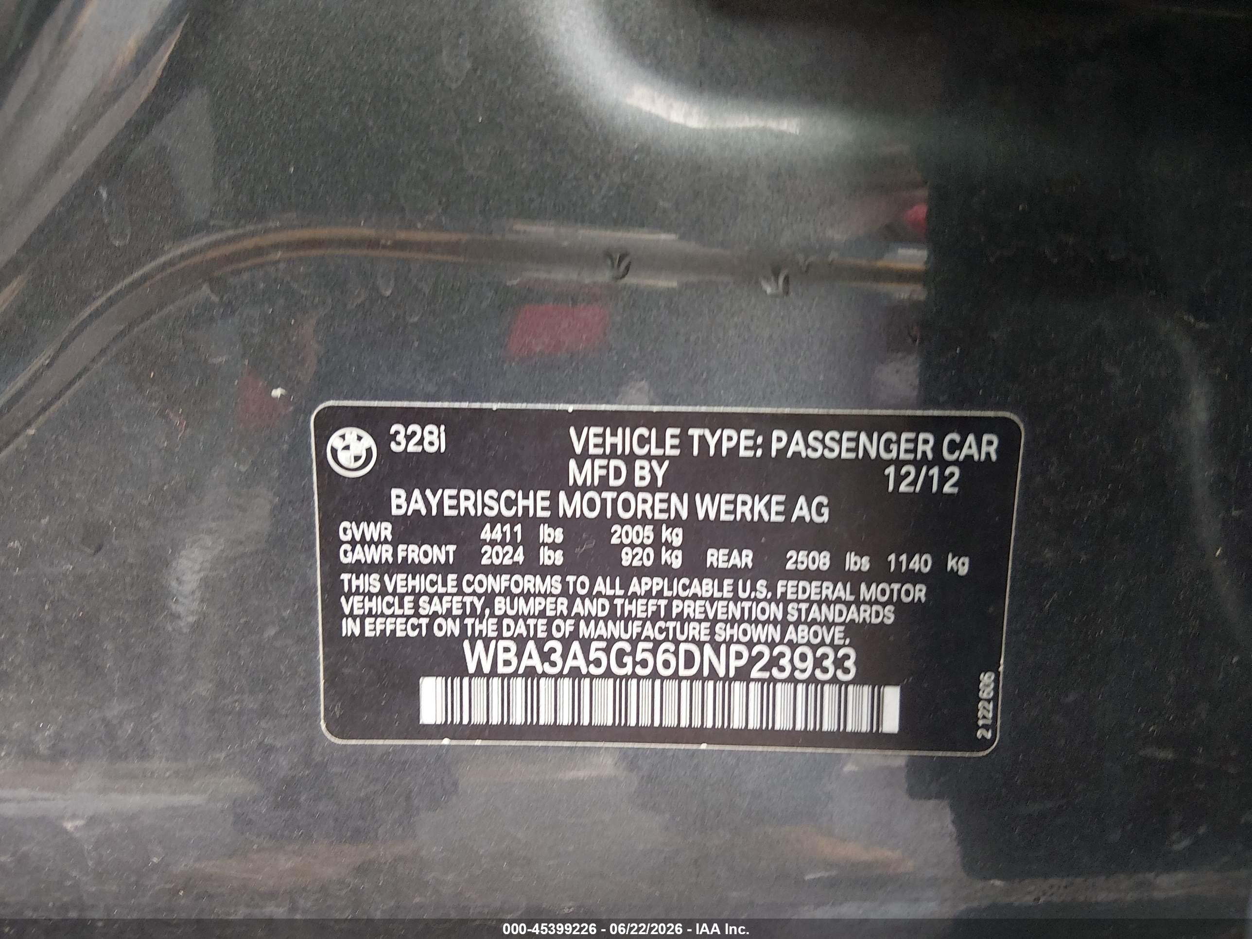 2013 Bmw 328i   Gray vin: WBA3A5G56DNP23933