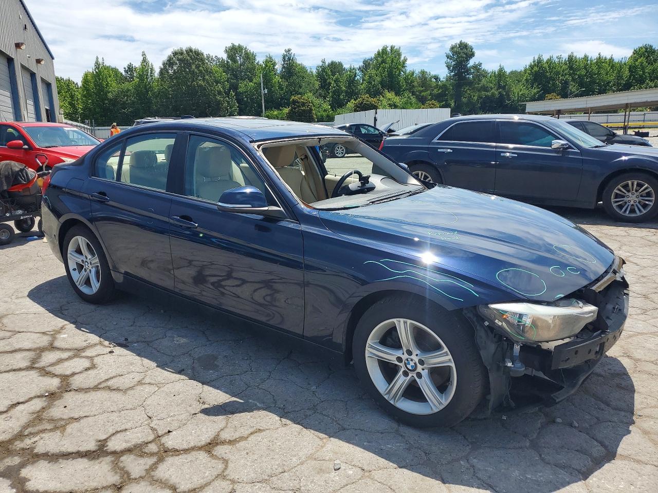 2015 Bmw 328 I Blue vin: WBA3A5G56FNS87409