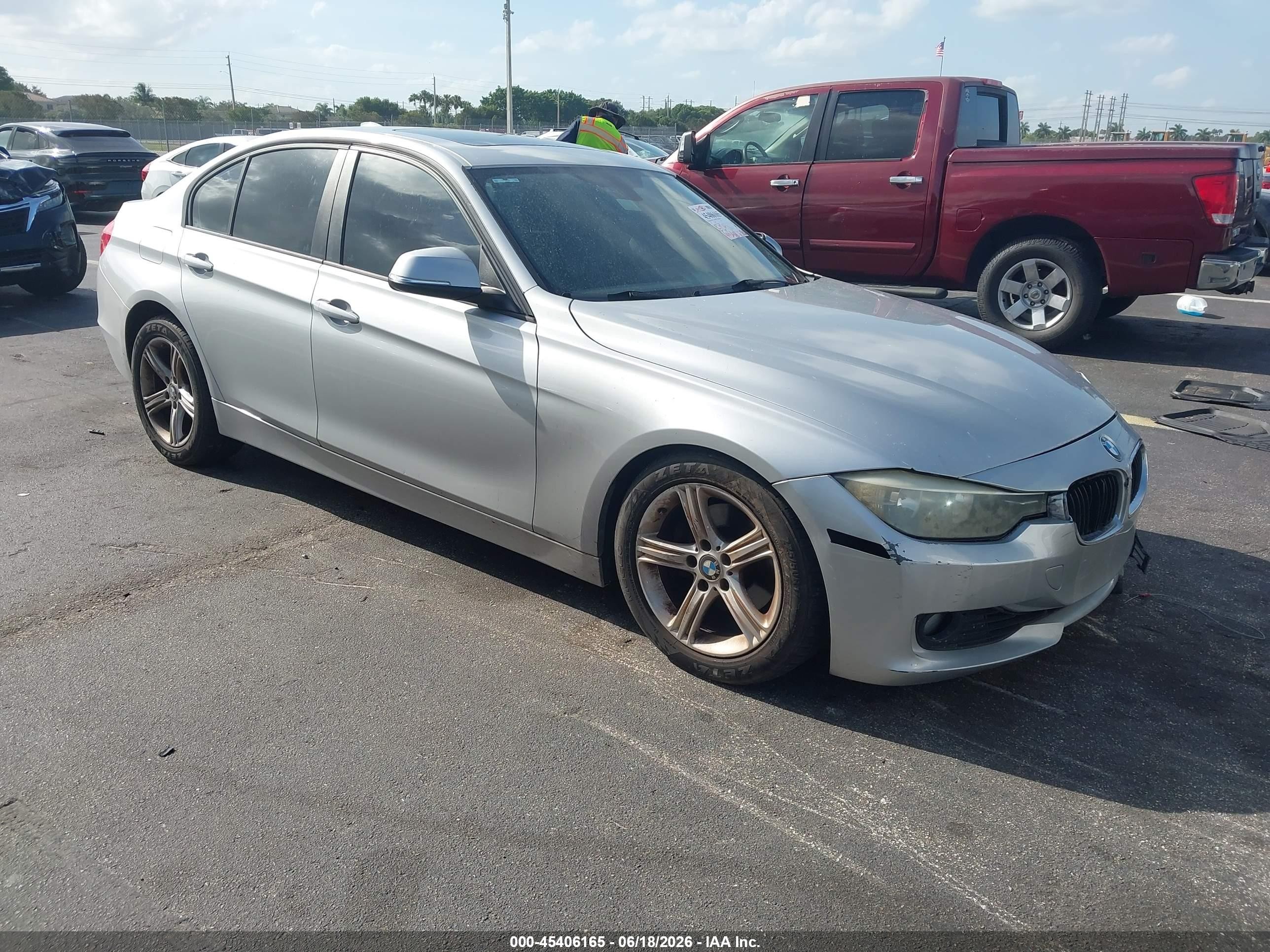 2014 Bmw 328i Silver vin: WBA3A5G57ENP29774