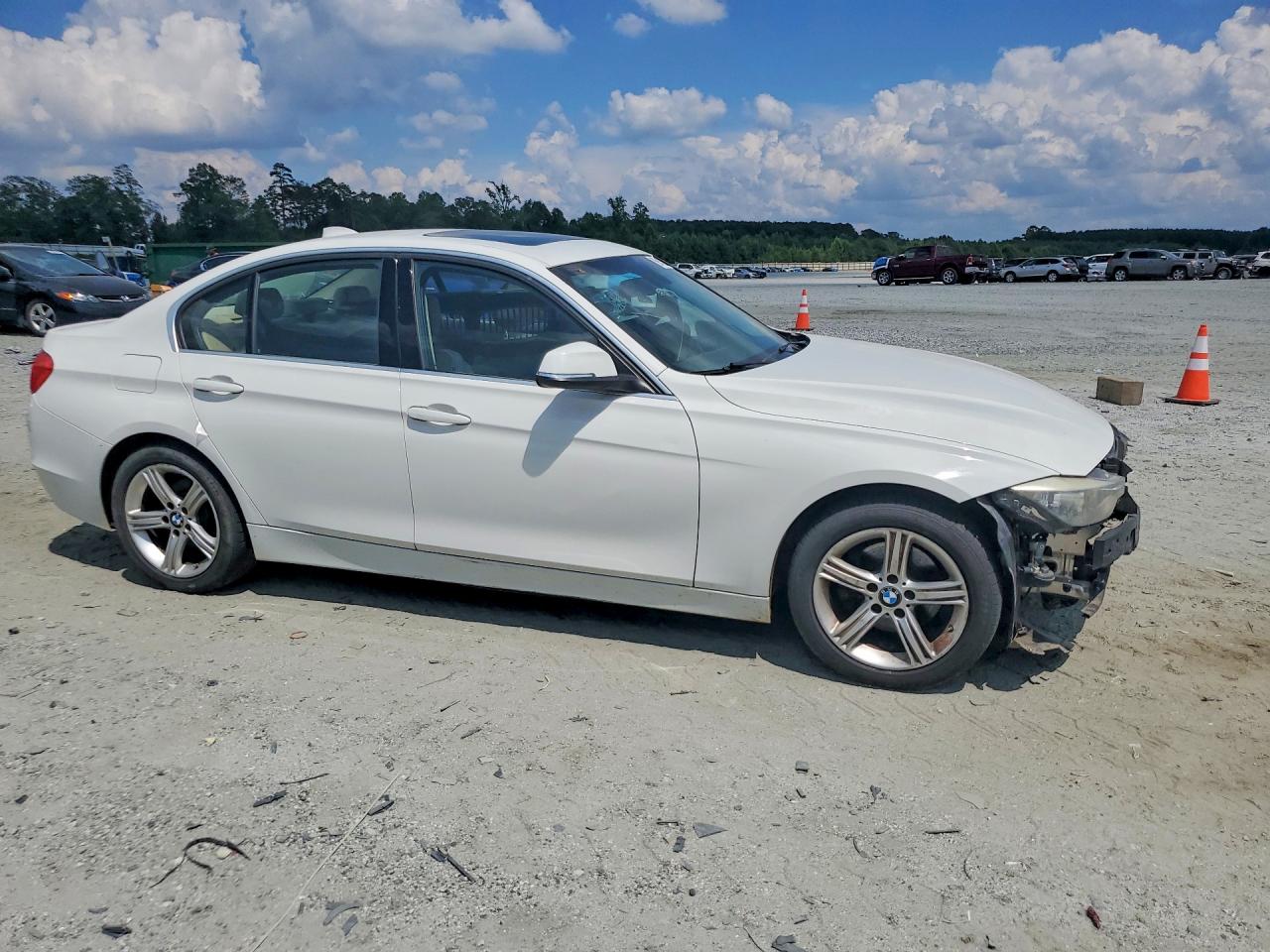 2015 Bmw 328 I White vin: WBA3A5G57FNP34913
