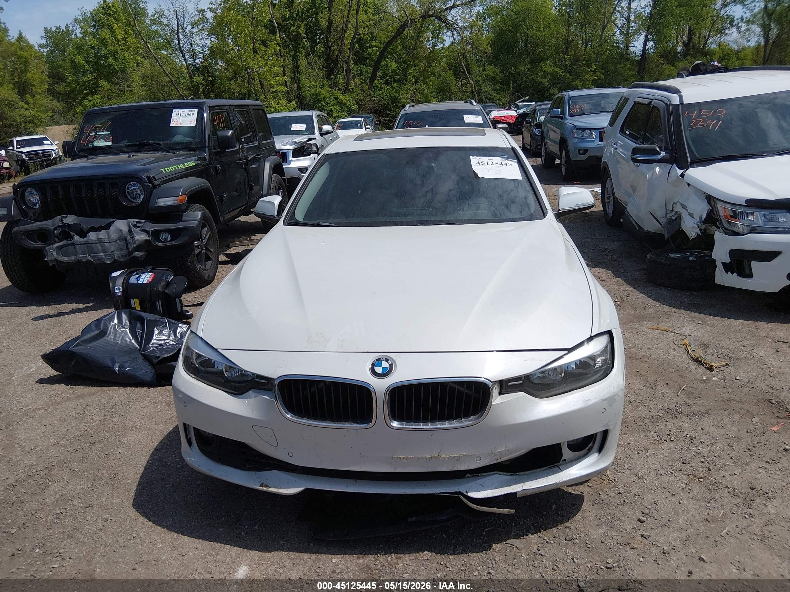 2015 Bmw 328i   White vin: WBA3A5G58FNS82261
