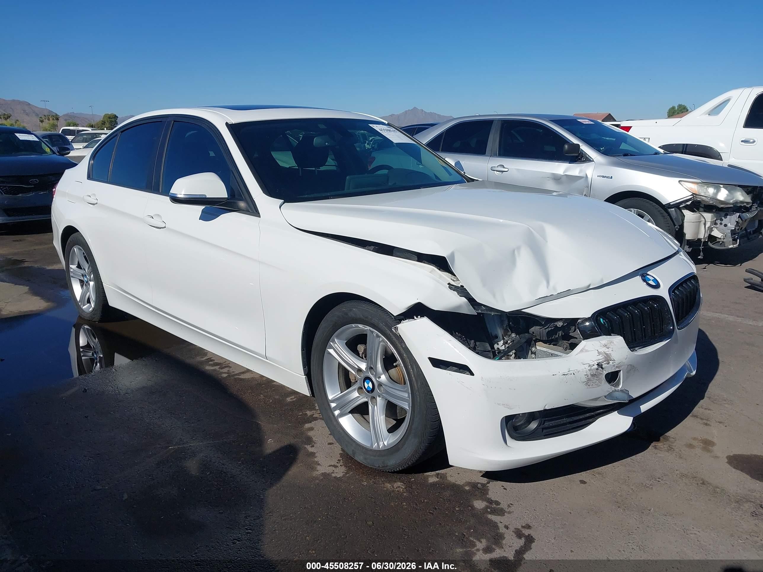 2015 Bmw 328i   White vin: WBA3A5G58FNS91154