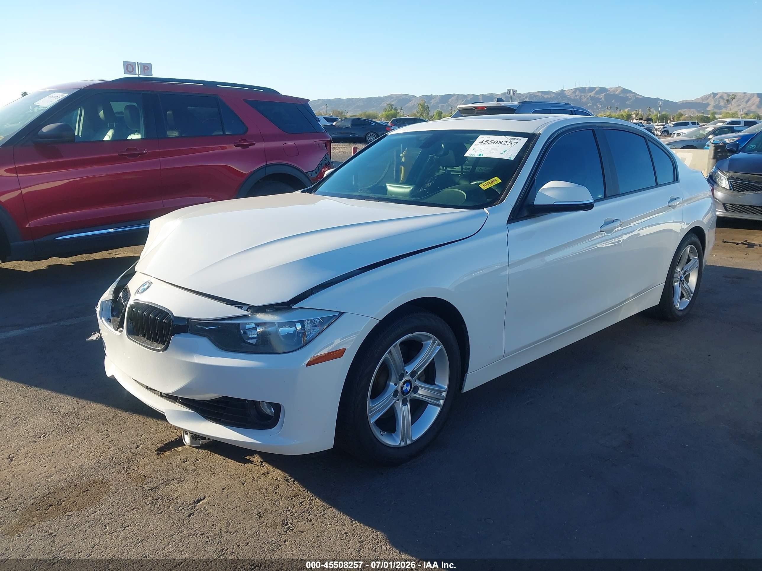 2015 Bmw 328i White vin: WBA3A5G58FNS91154