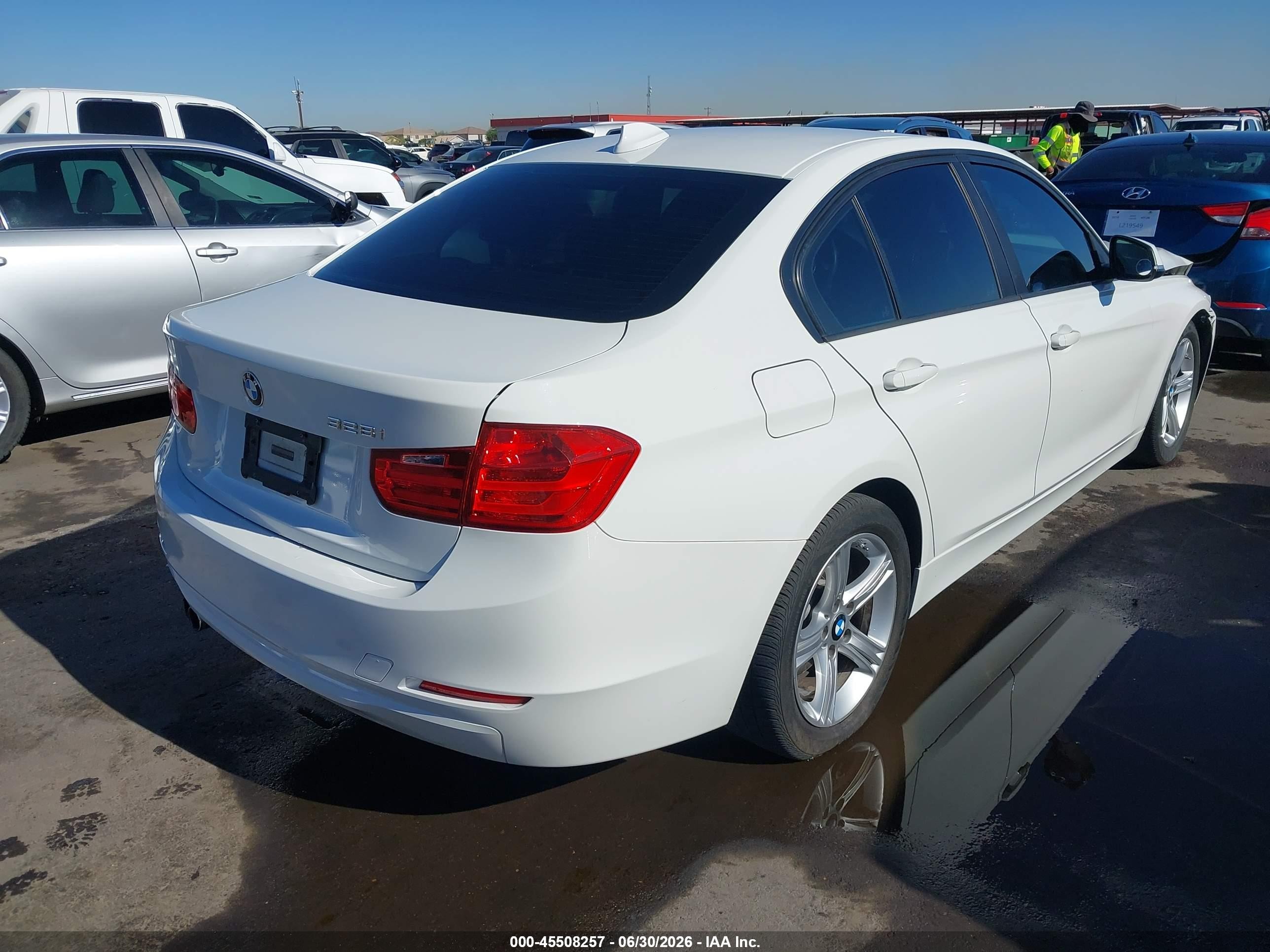 2015 Bmw 328i White vin: WBA3A5G58FNS91154