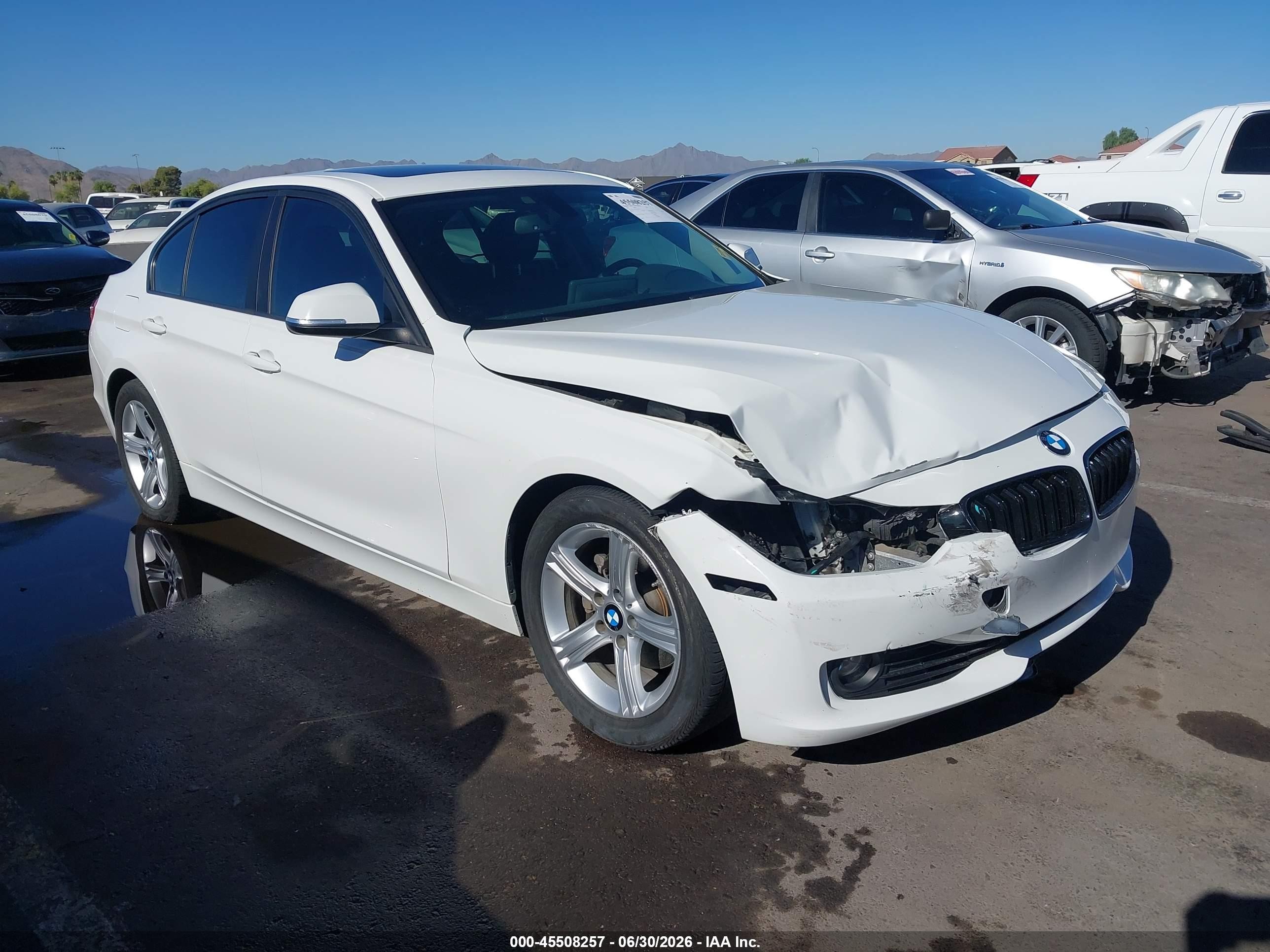 2015 Bmw 328i White vin: WBA3A5G58FNS91154