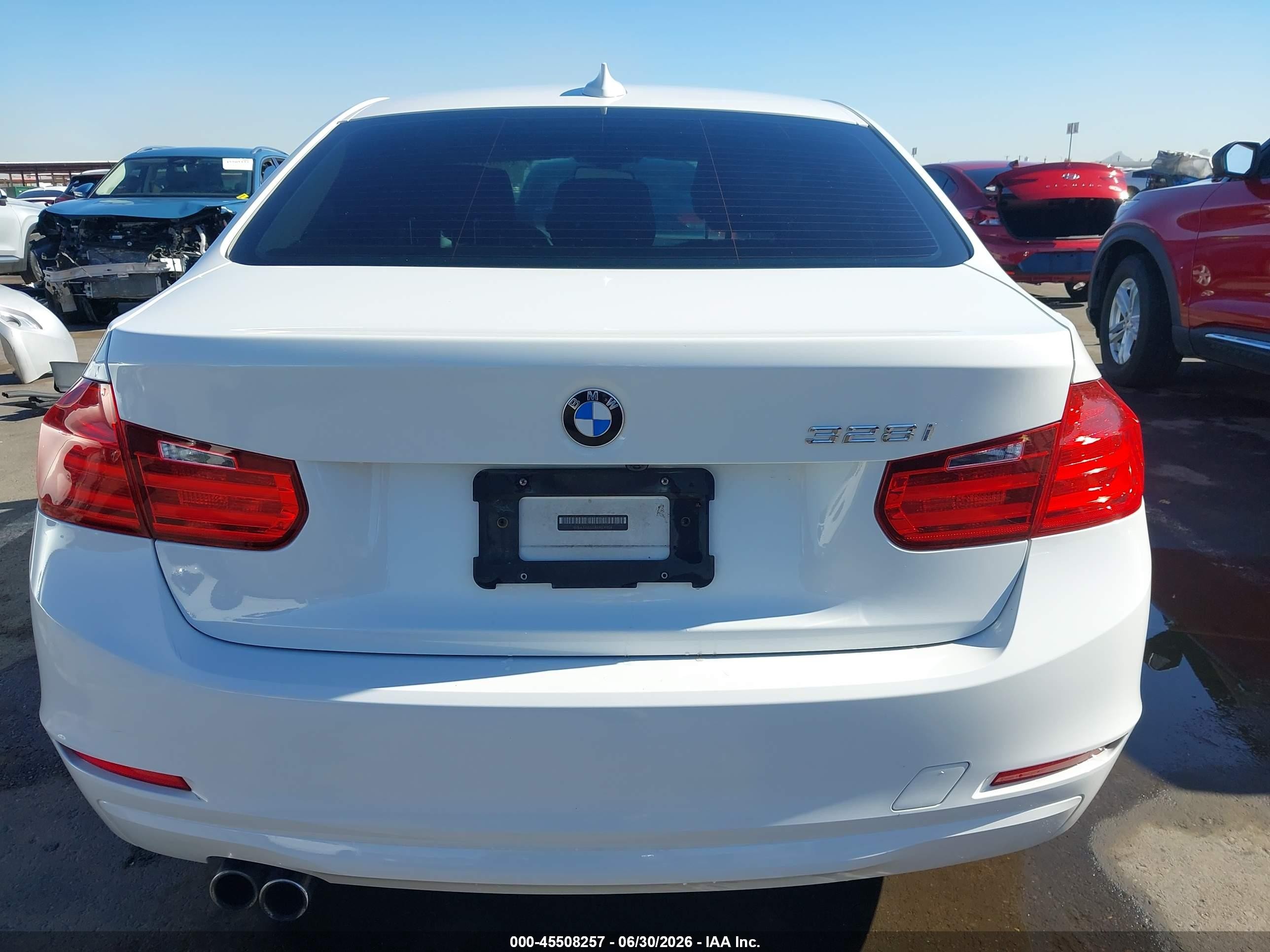 2015 Bmw 328i White vin: WBA3A5G58FNS91154