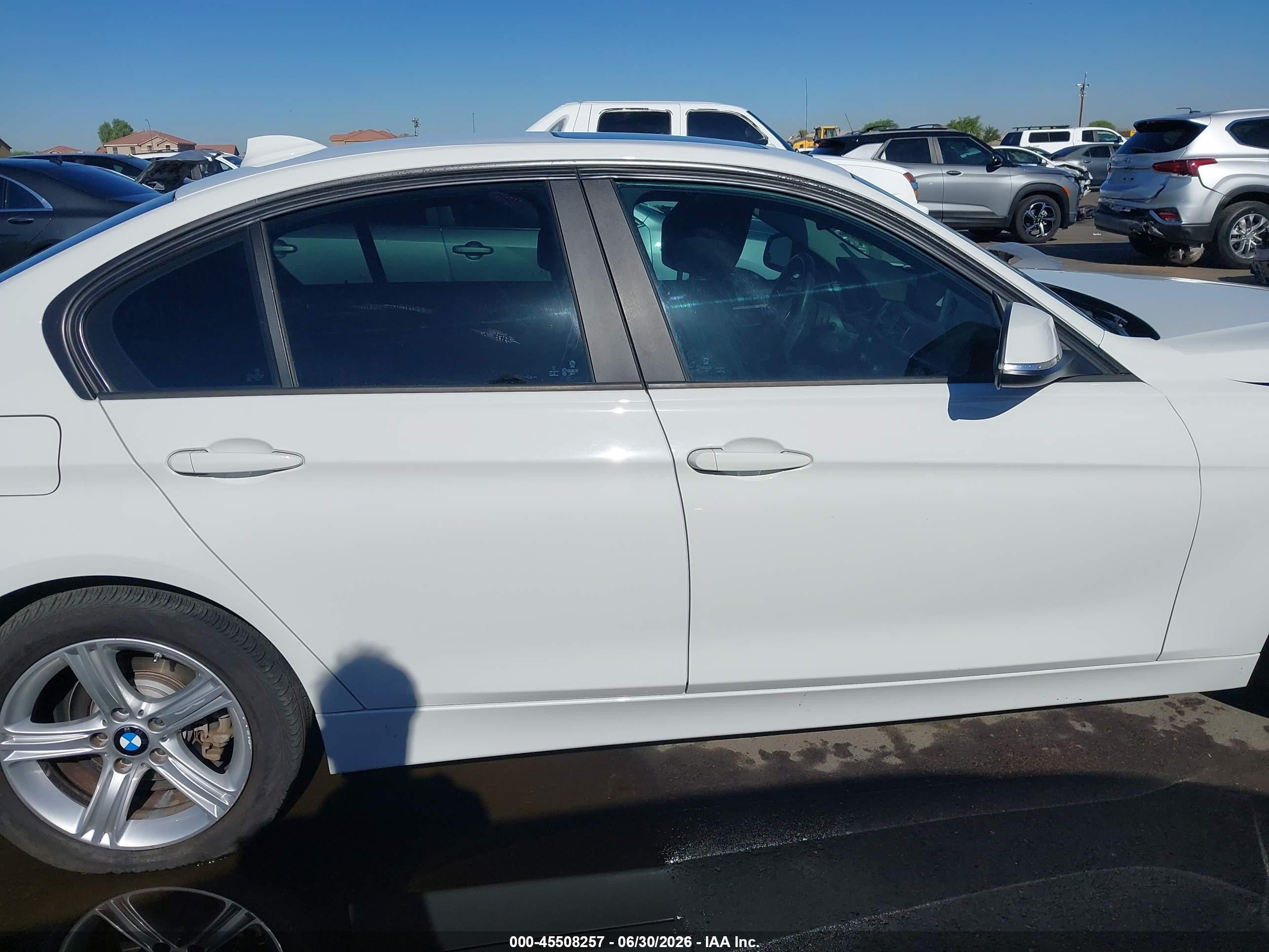 2015 Bmw 328i White vin: WBA3A5G58FNS91154
