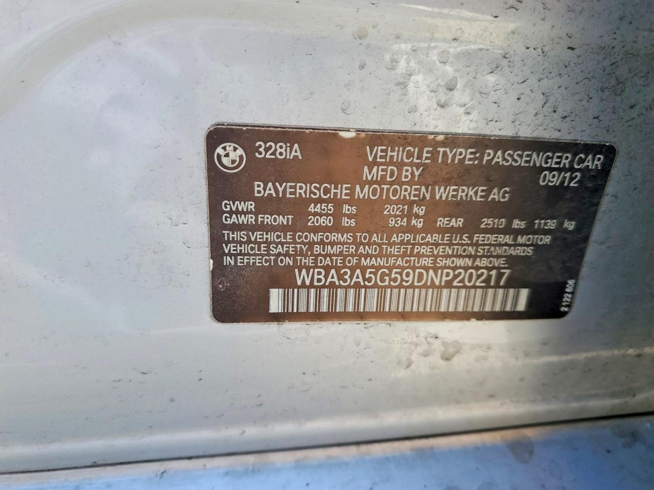 2013 Bmw 328 I Silver vin: WBA3A5G59DNP20217