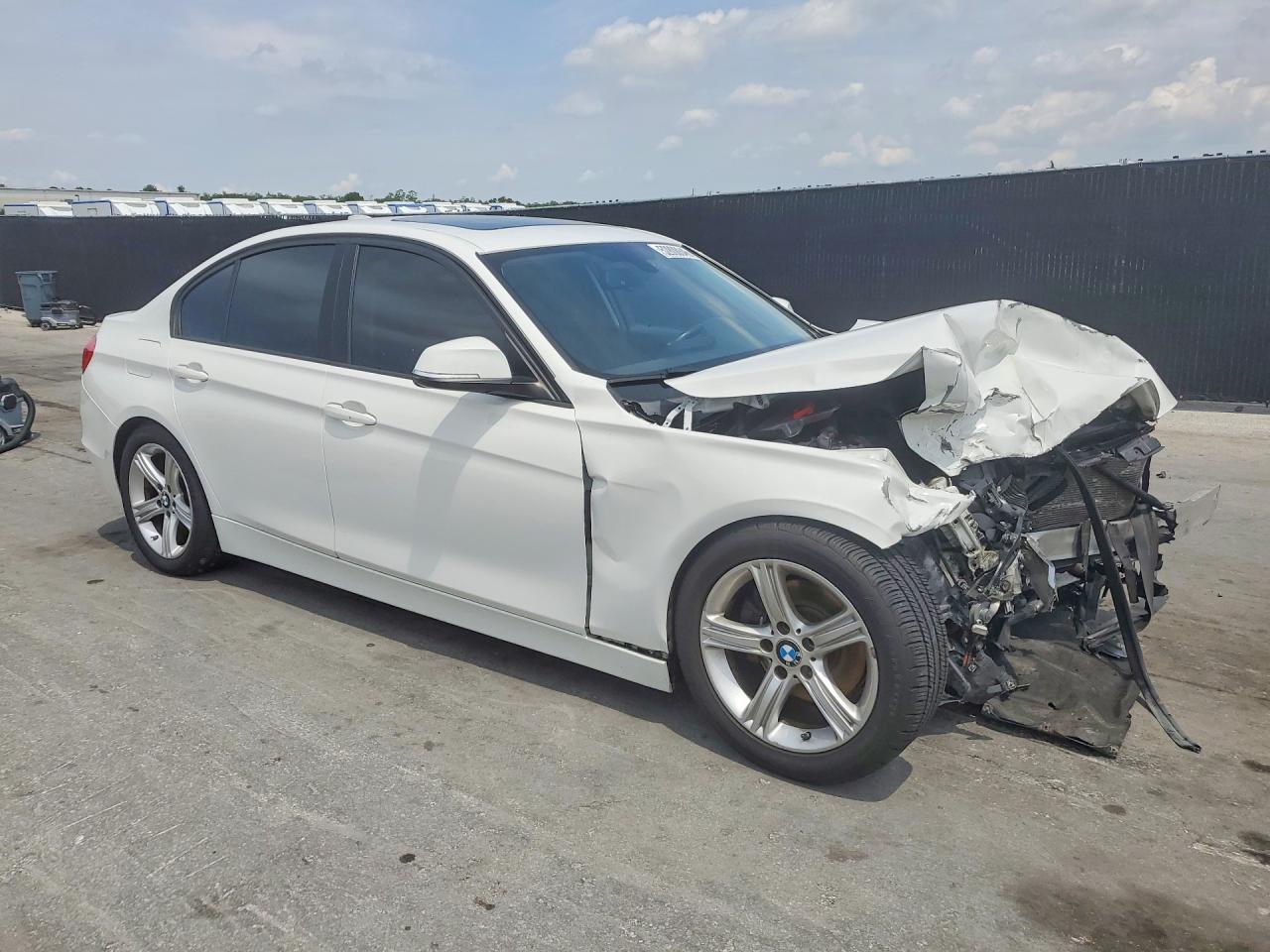 2015 Bmw 328 I White vin: WBA3A5G59FNS84052